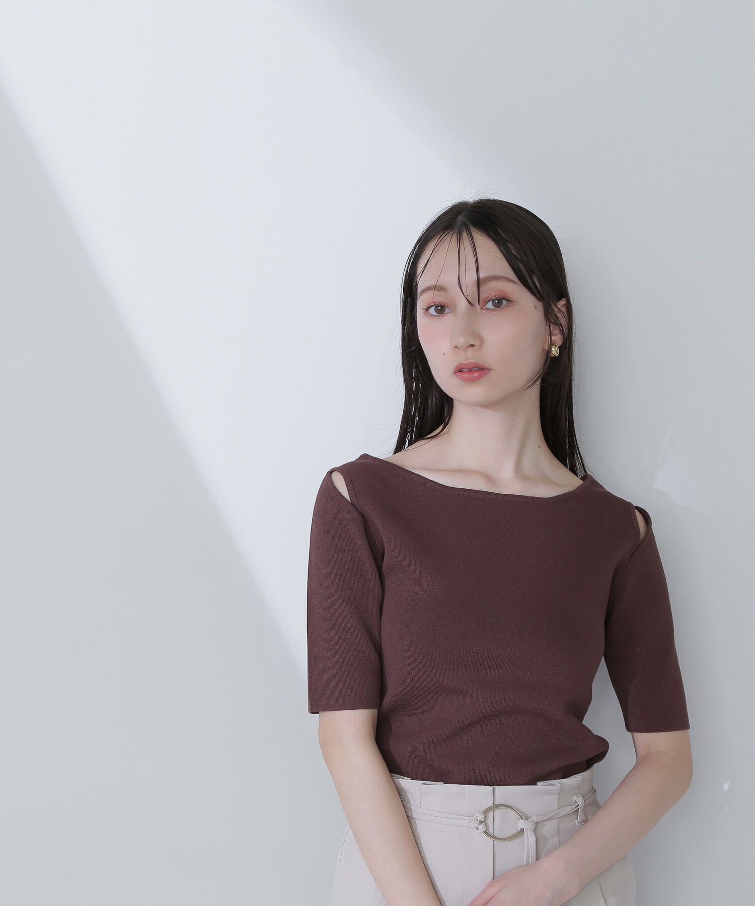  「ショルダースリットニット」|ニット・セーター|