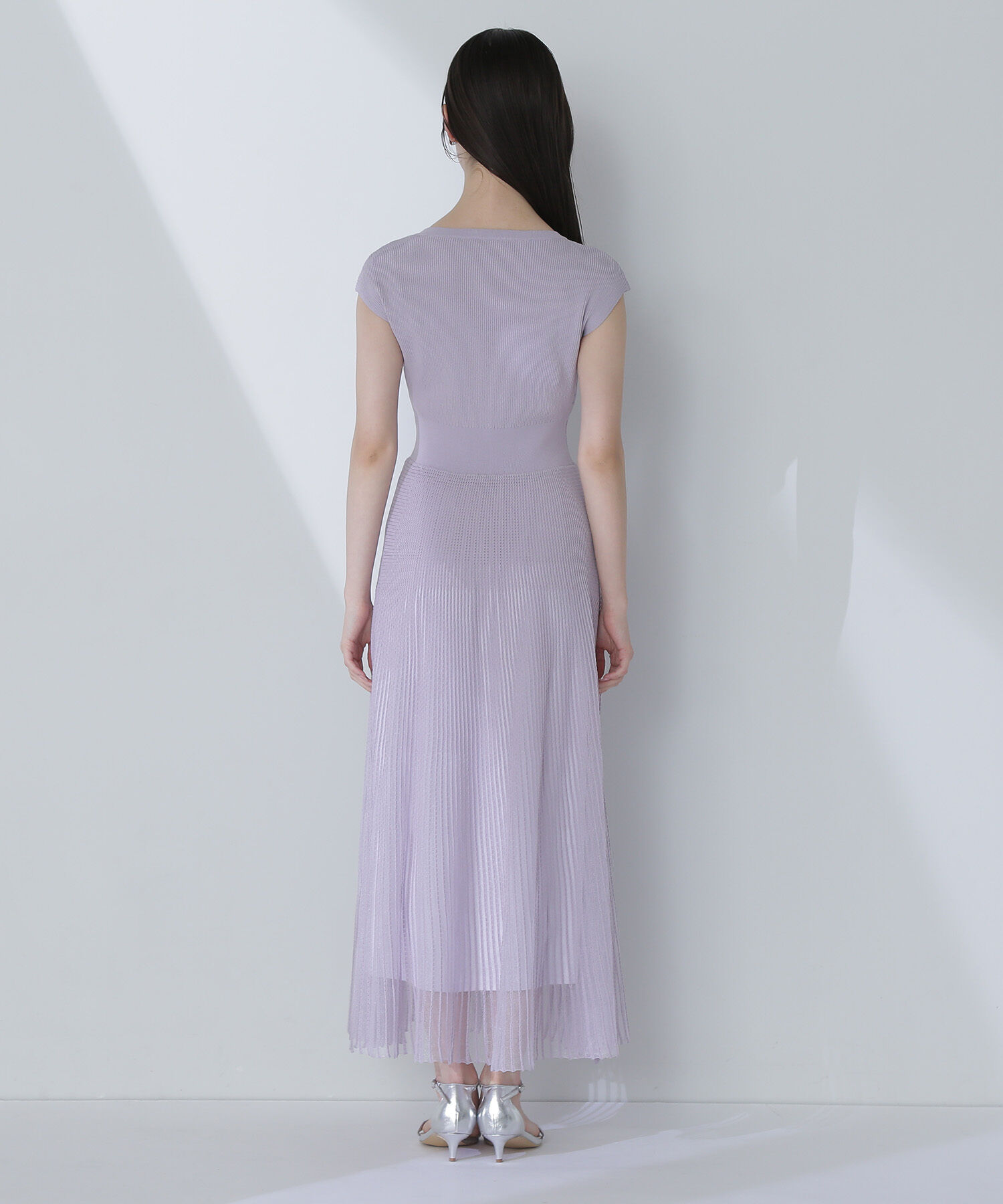  「シアーストライプニットワンピース」|ワンピース|