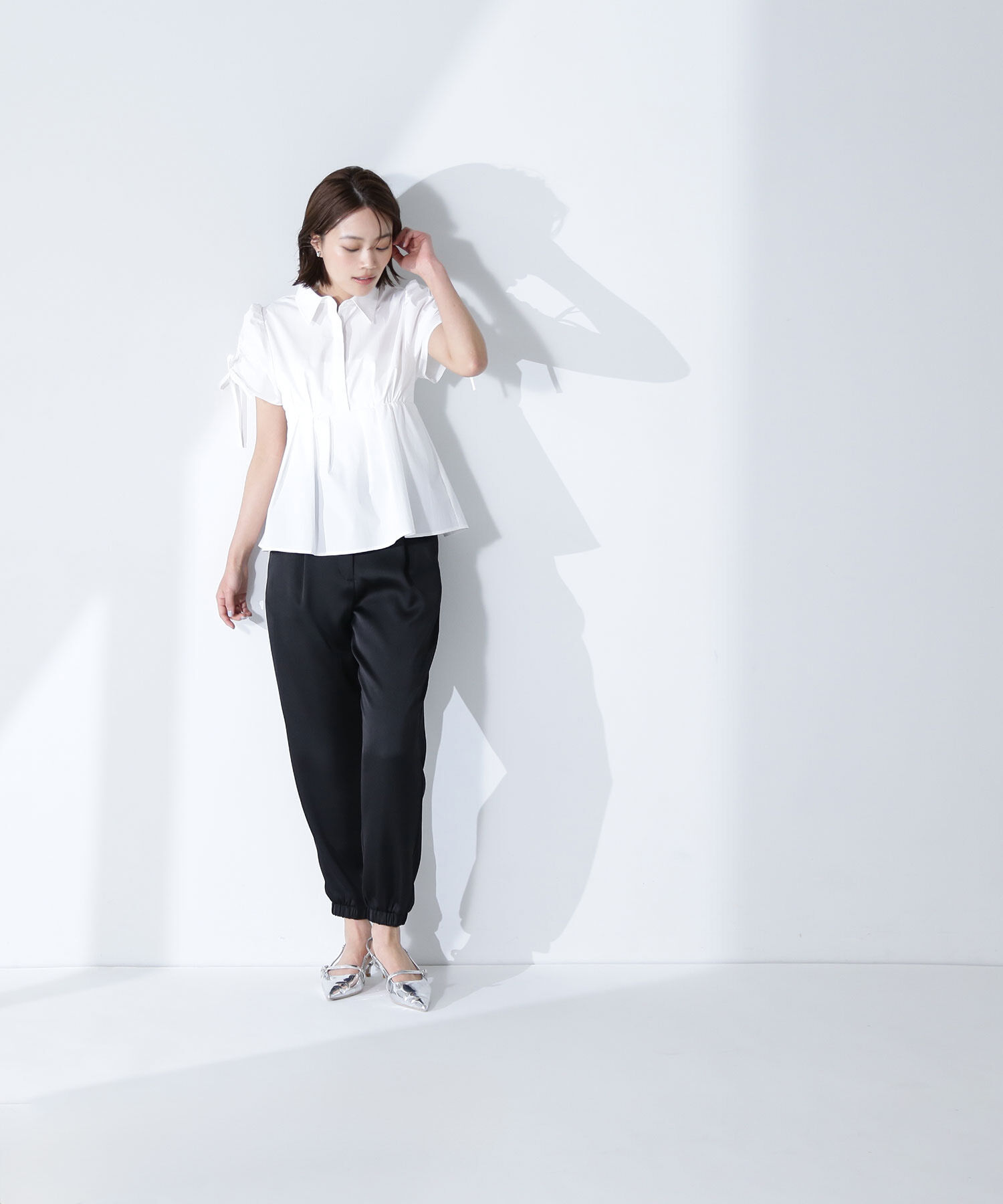  「サテンジョガーパンツ」|その他|クロ