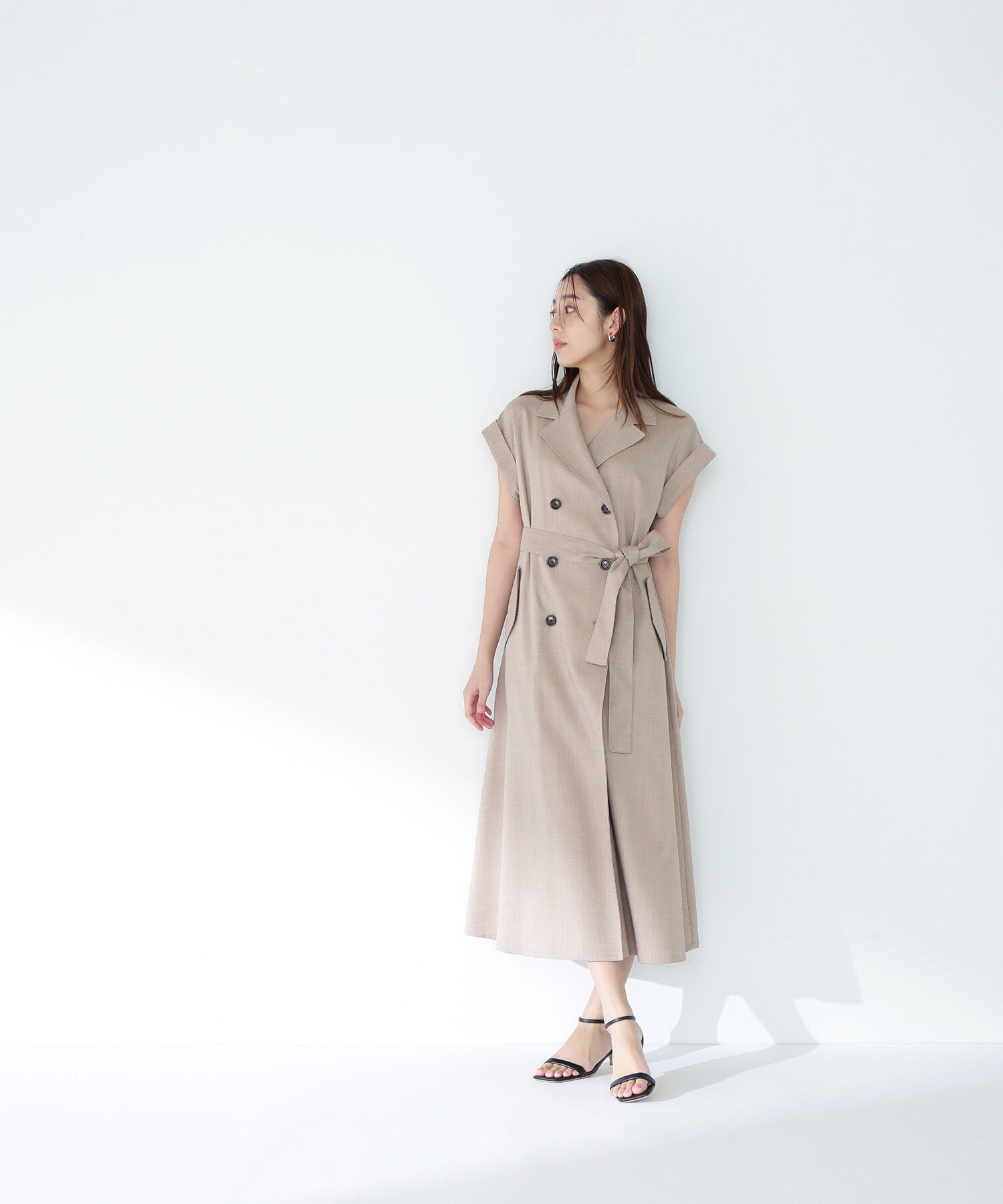 「ベルテッドトレンチワンピース」|ワンピース|