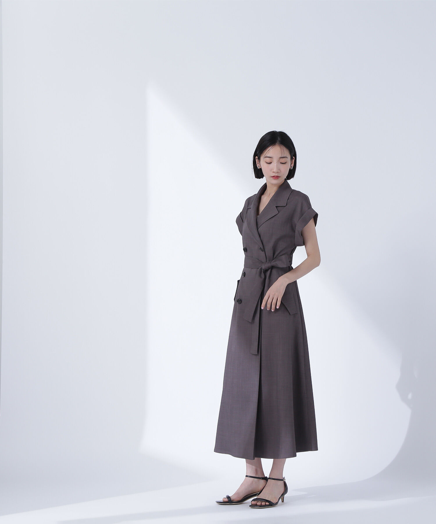  「ベルテッドトレンチワンピース」|ワンピース|