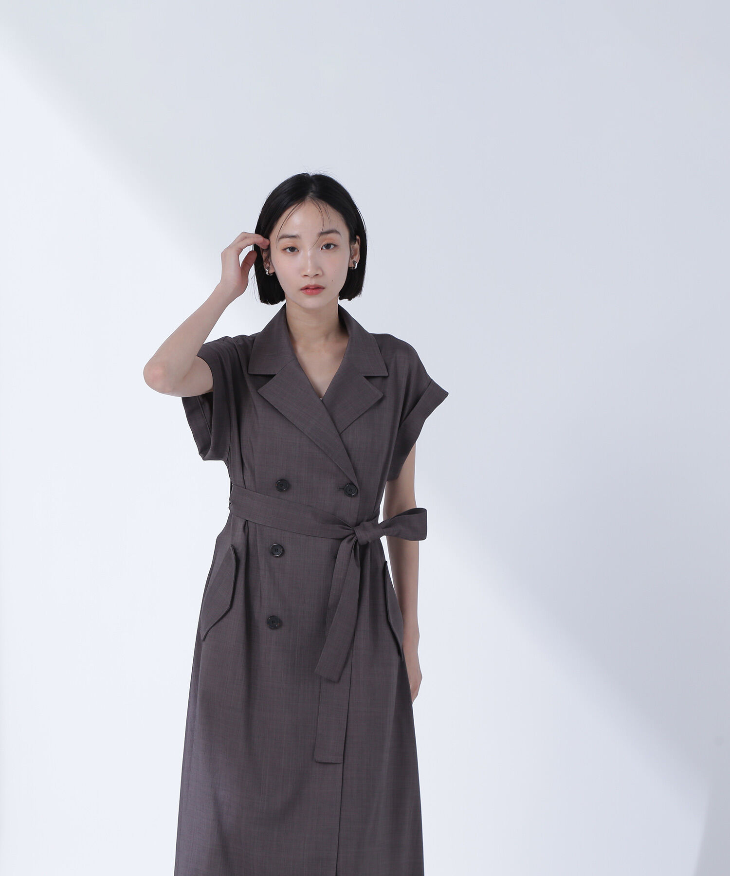  「ベルテッドトレンチワンピース」|ワンピース|