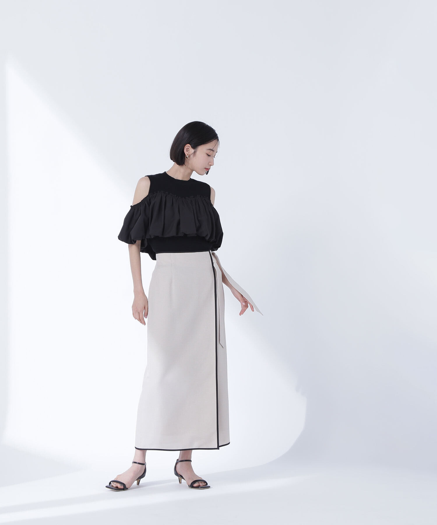  「タフタドッキングオフショルニット」|ニット・セーター|