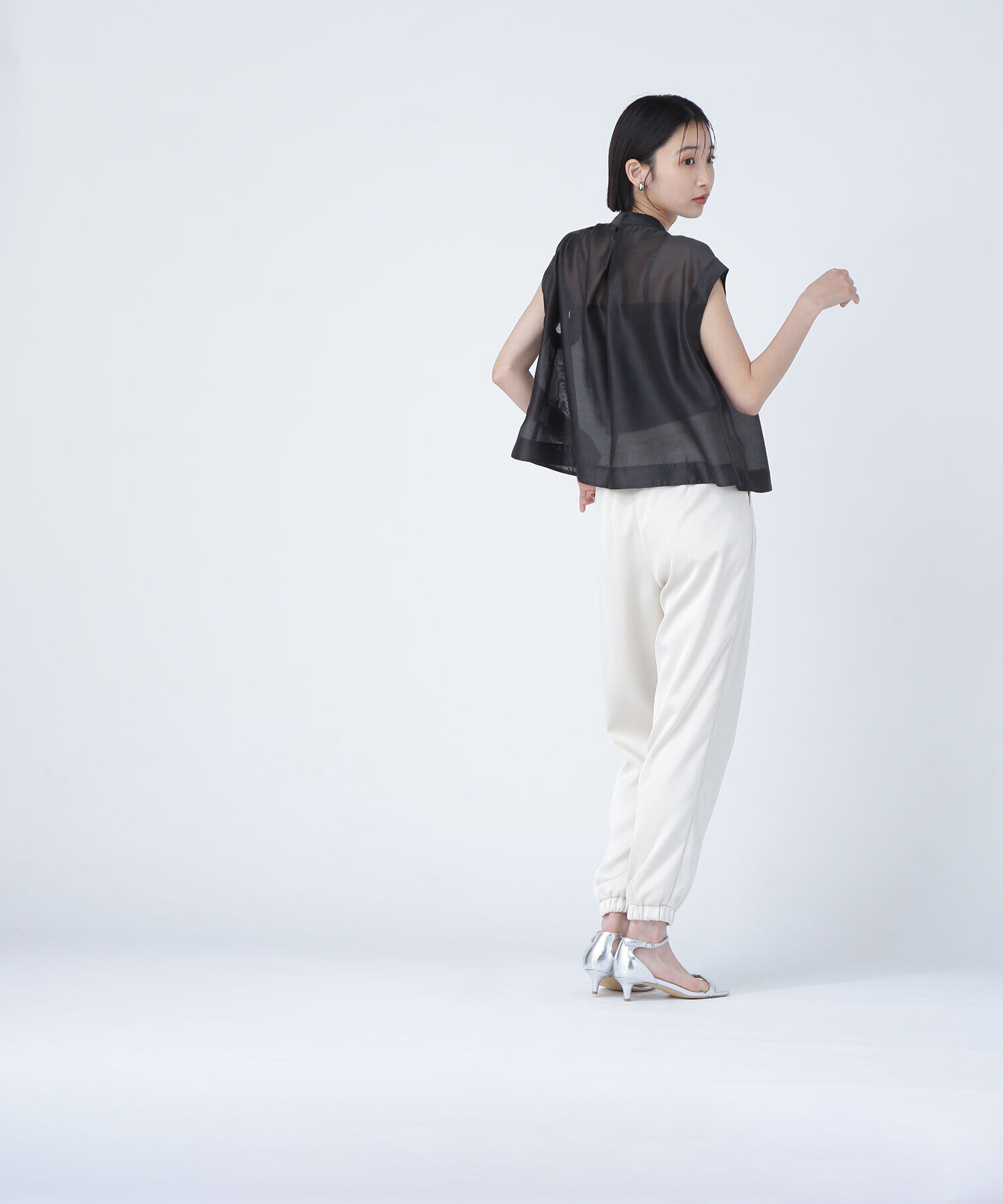  「シアークロップドブラウス」|シャツ・ブラウス|