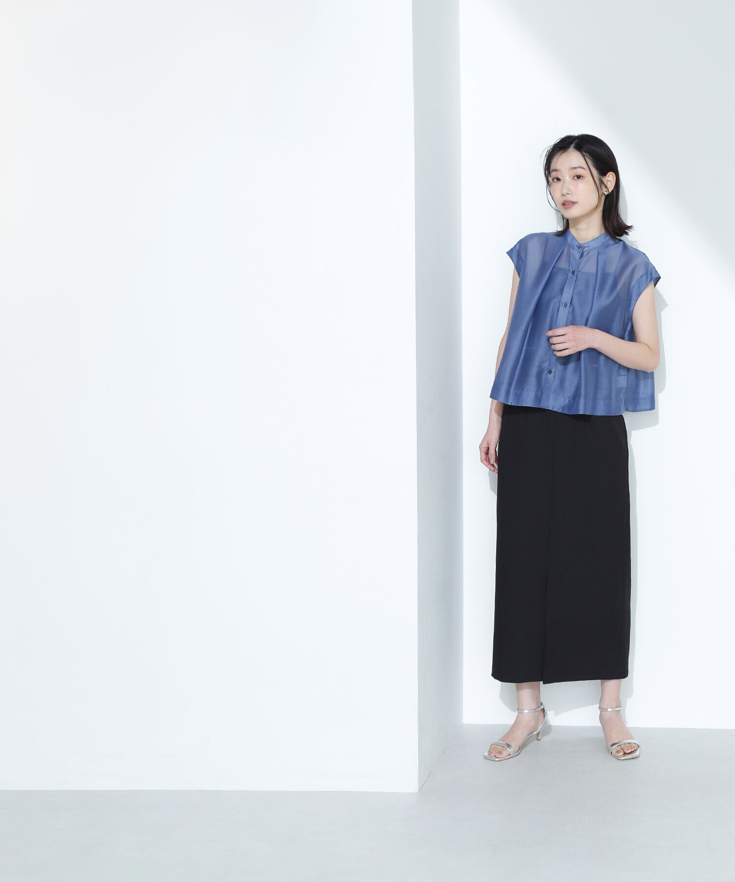  「シアークロップドブラウス」|シャツ・ブラウス|