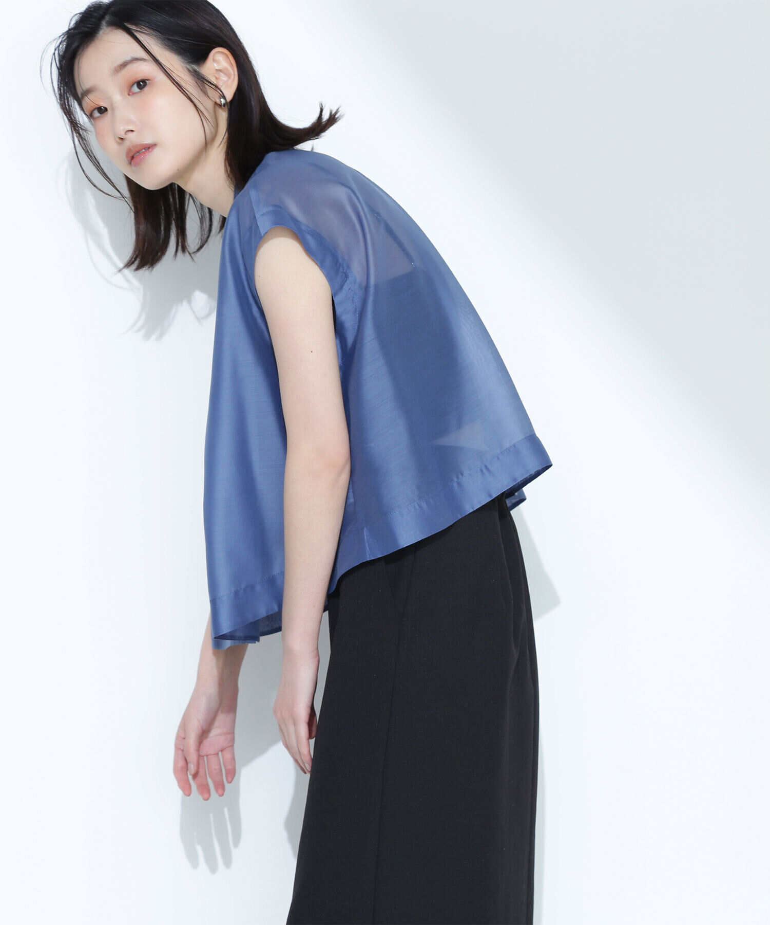  「シアークロップドブラウス」|シャツ・ブラウス|