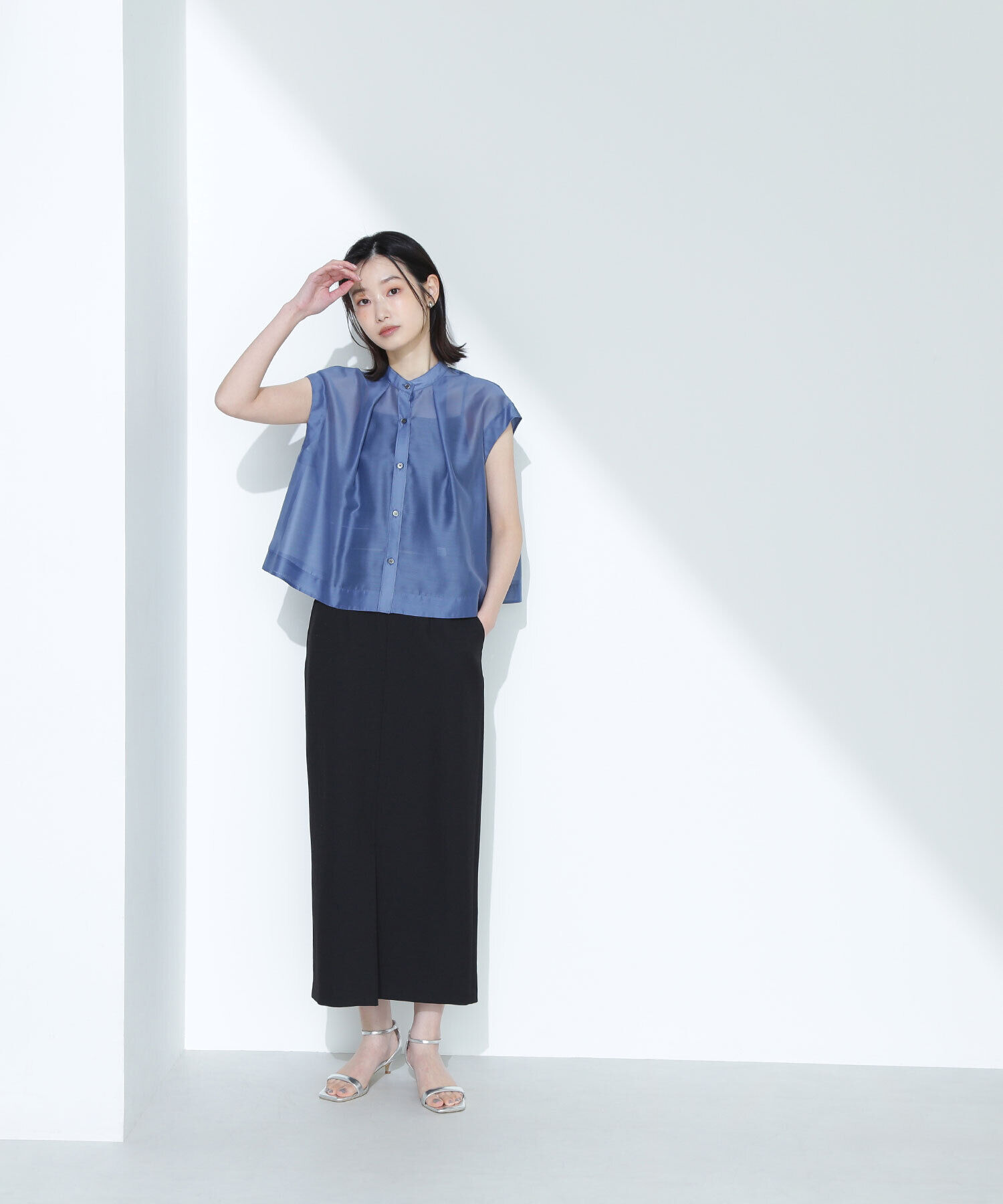  「シアークロップドブラウス」|シャツ・ブラウス|