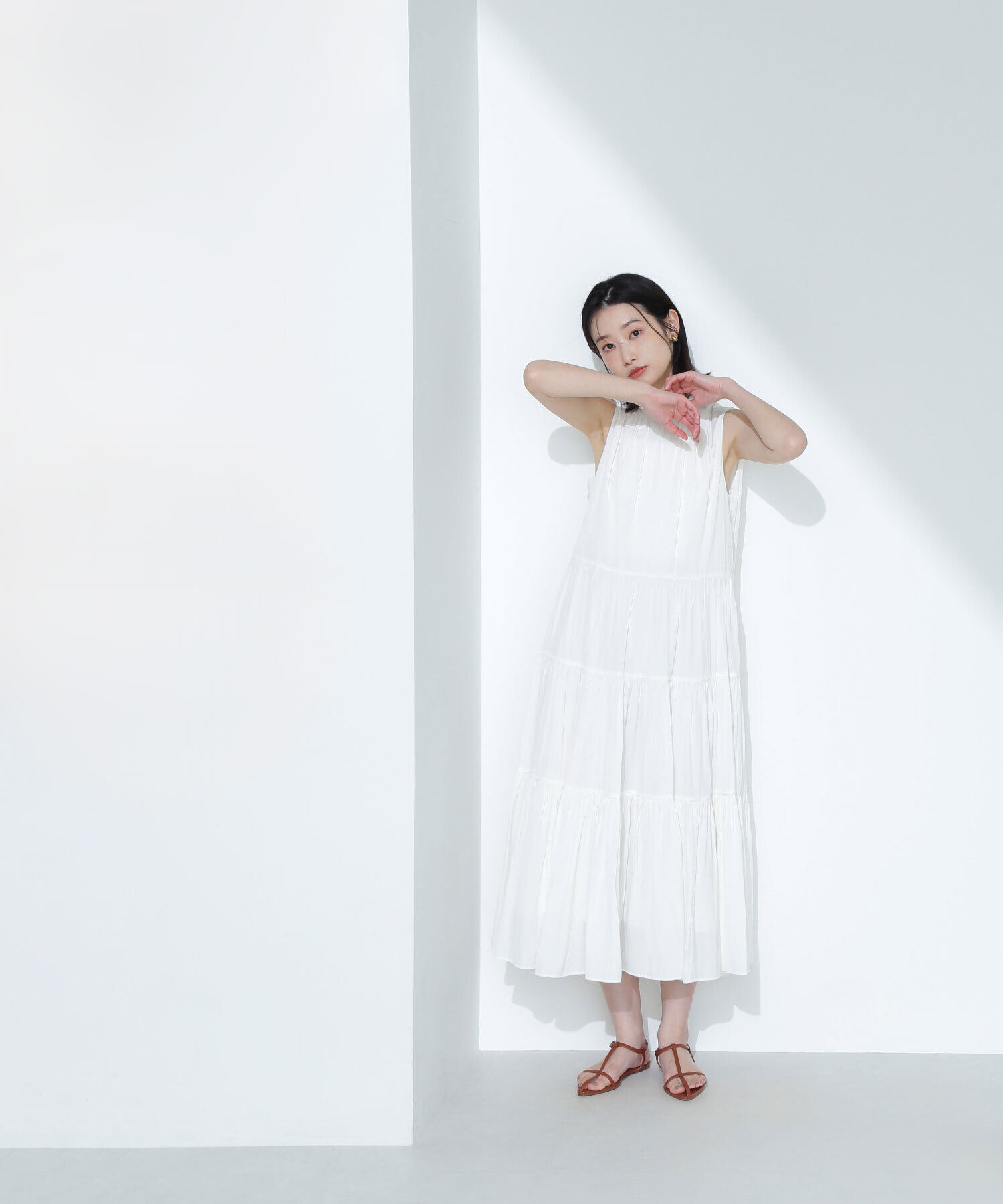  「バックリボンティアードワンピース」|ワンピース|