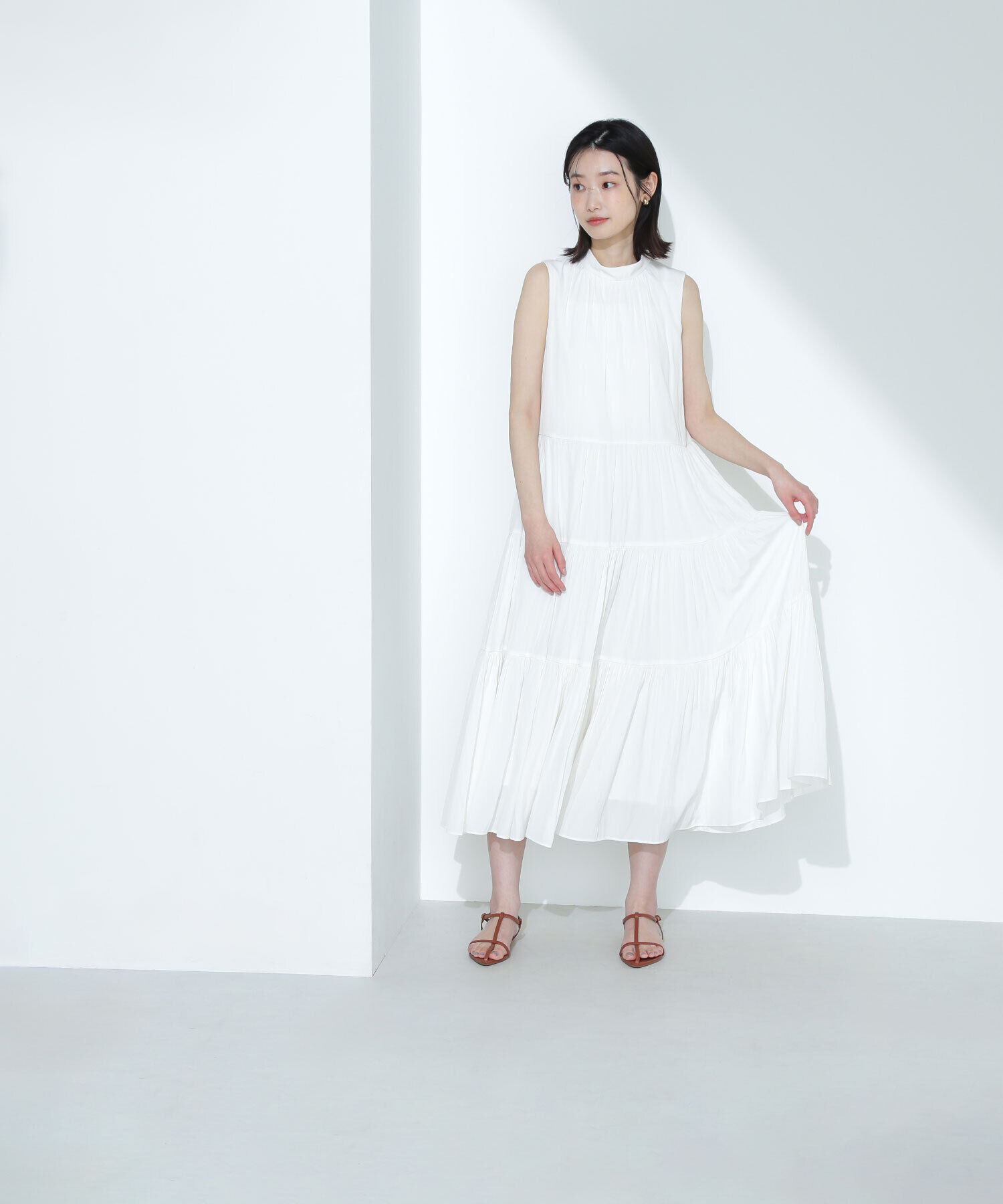  「バックリボンティアードワンピース」|ワンピース|