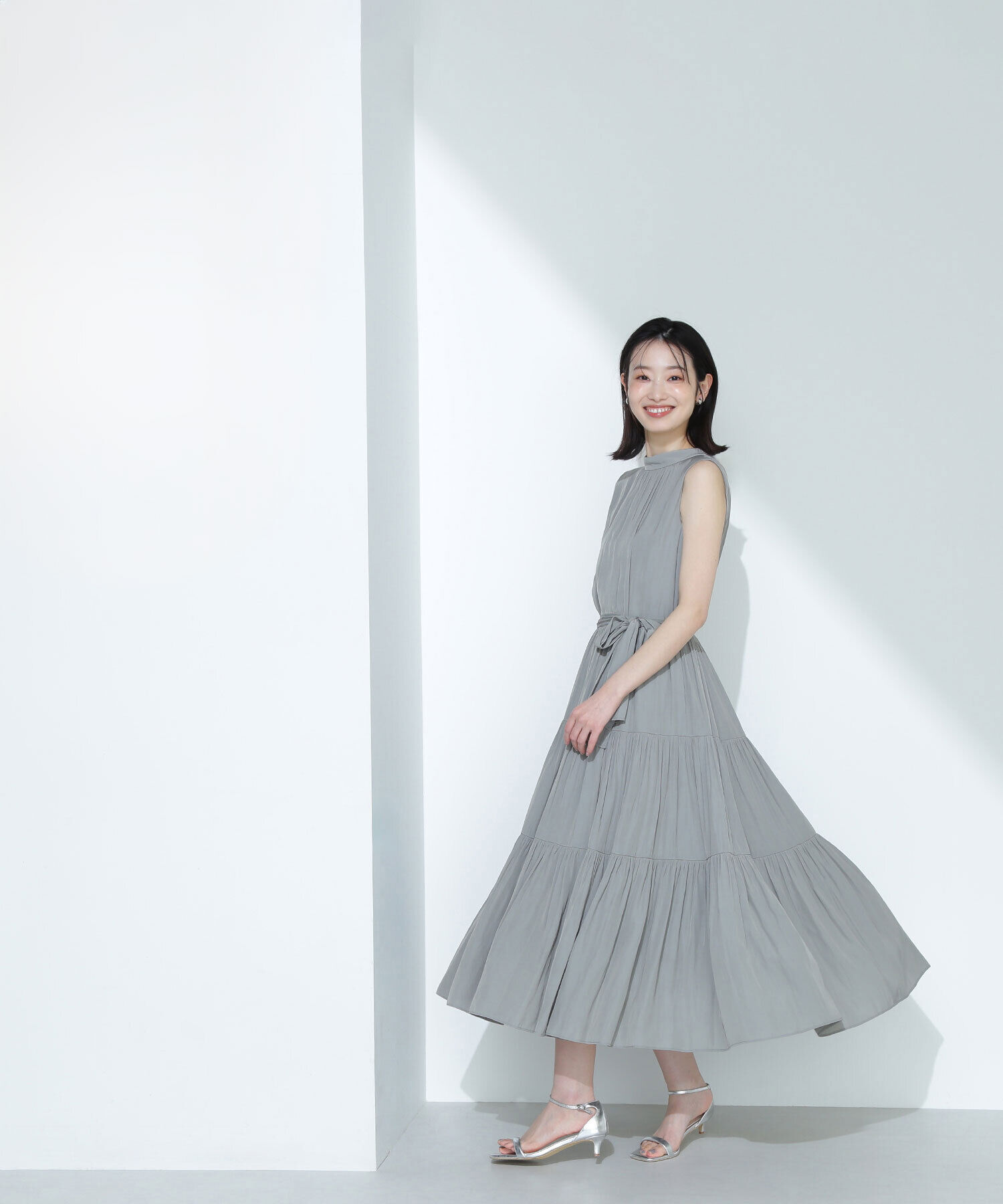  「バックリボンティアードワンピース」|ワンピース|