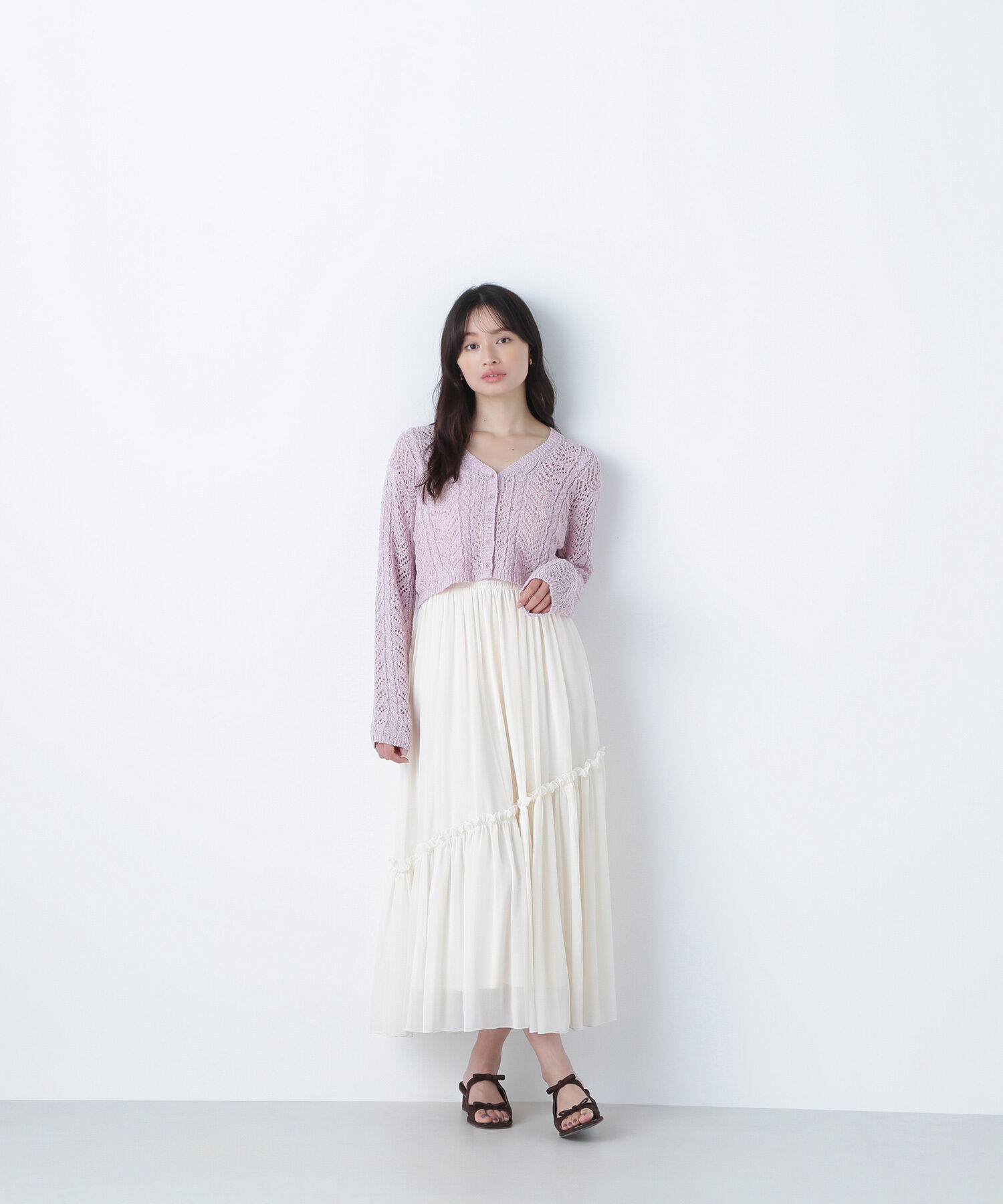  「フリルシャーリングキャミワンピース」|ワンピース|