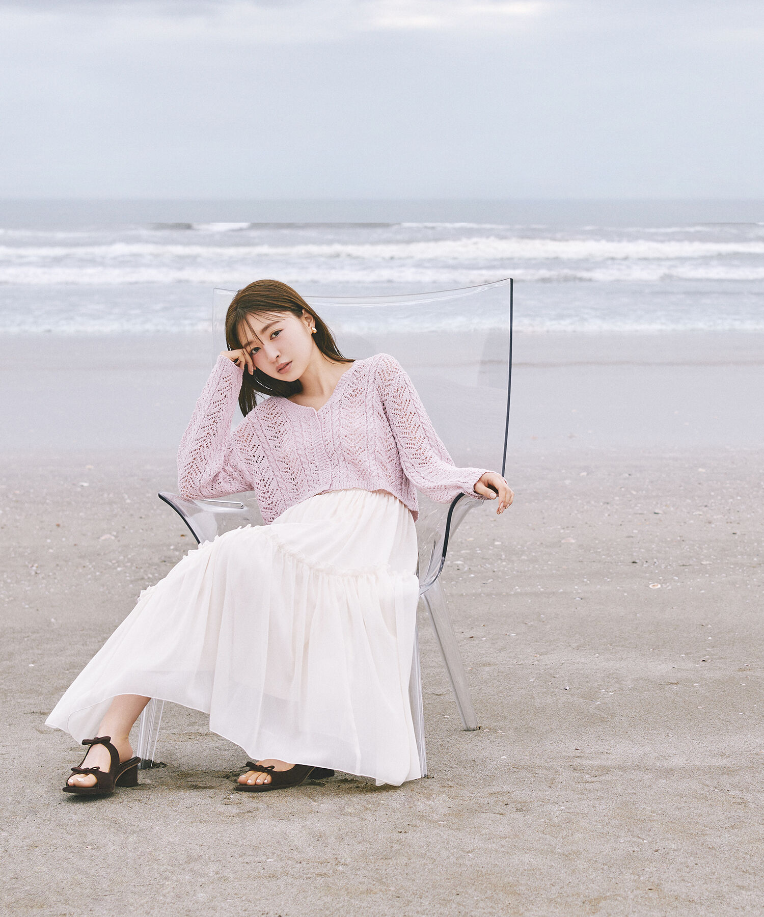  「フリルシャーリングキャミワンピース」|ワンピース|