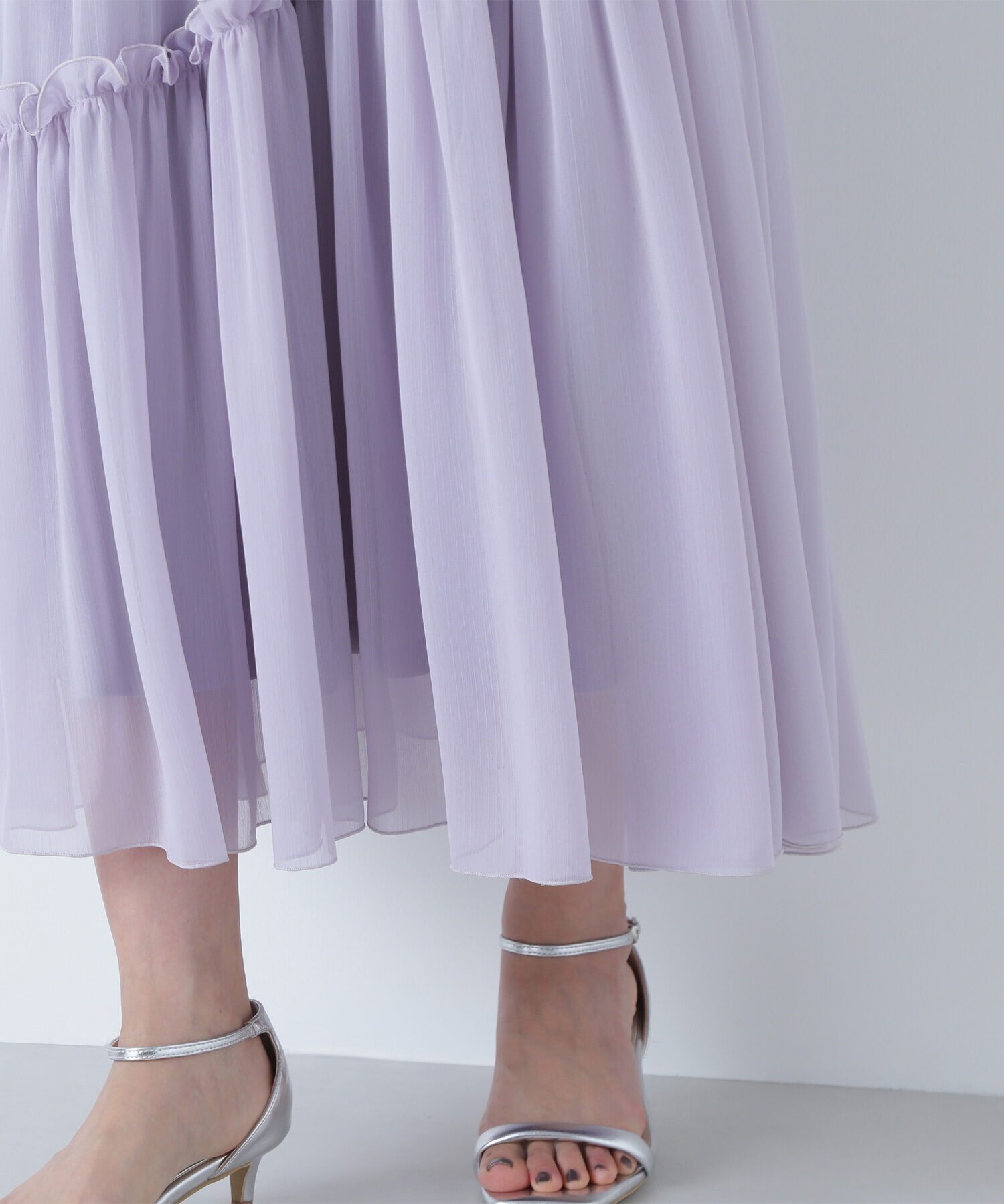  「フリルシャーリングキャミワンピース」|ワンピース|