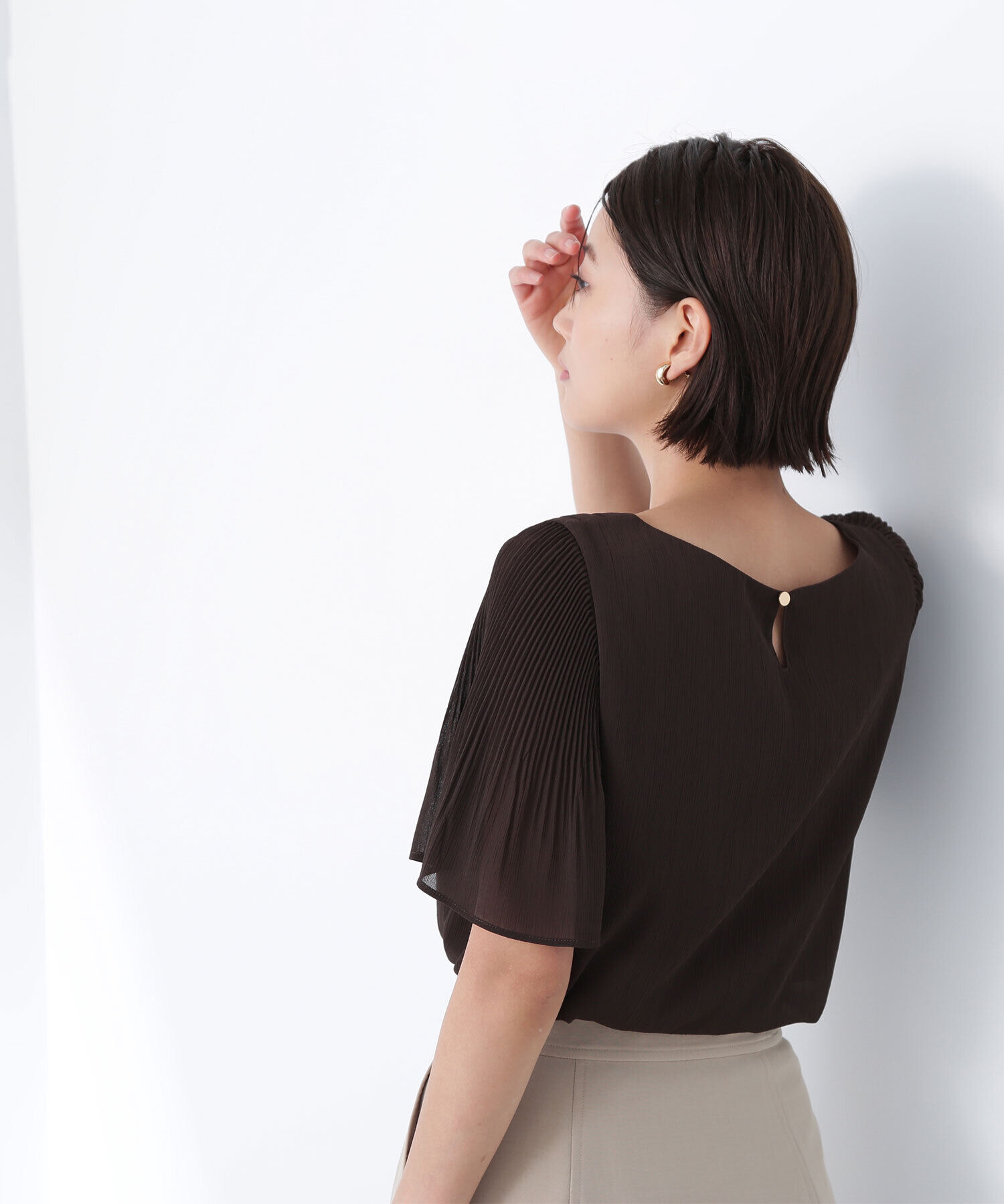  「楊柳フレアスリーブブラウス」|シャツ・ブラウス|