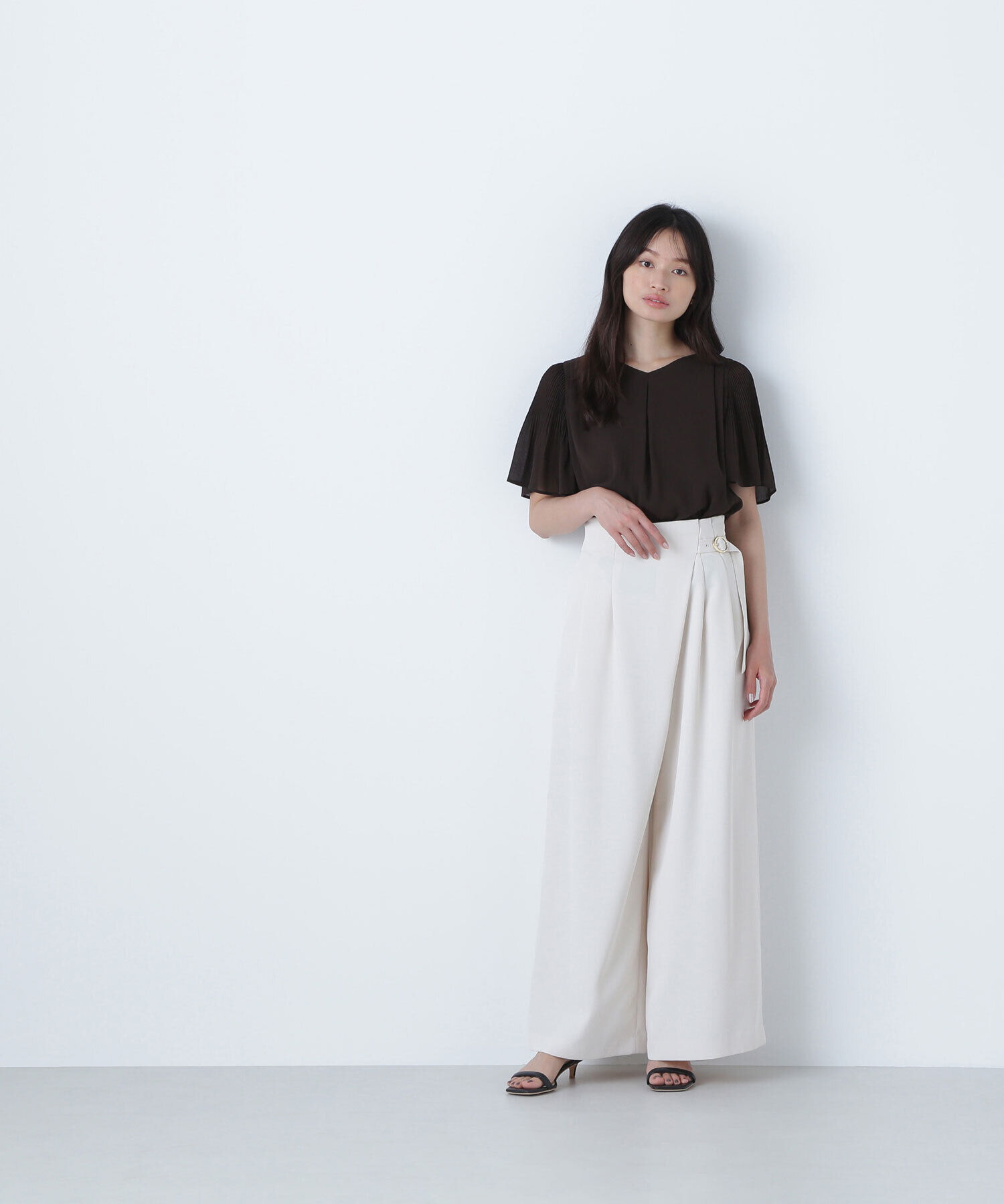  「楊柳フレアスリーブブラウス」|シャツ・ブラウス|