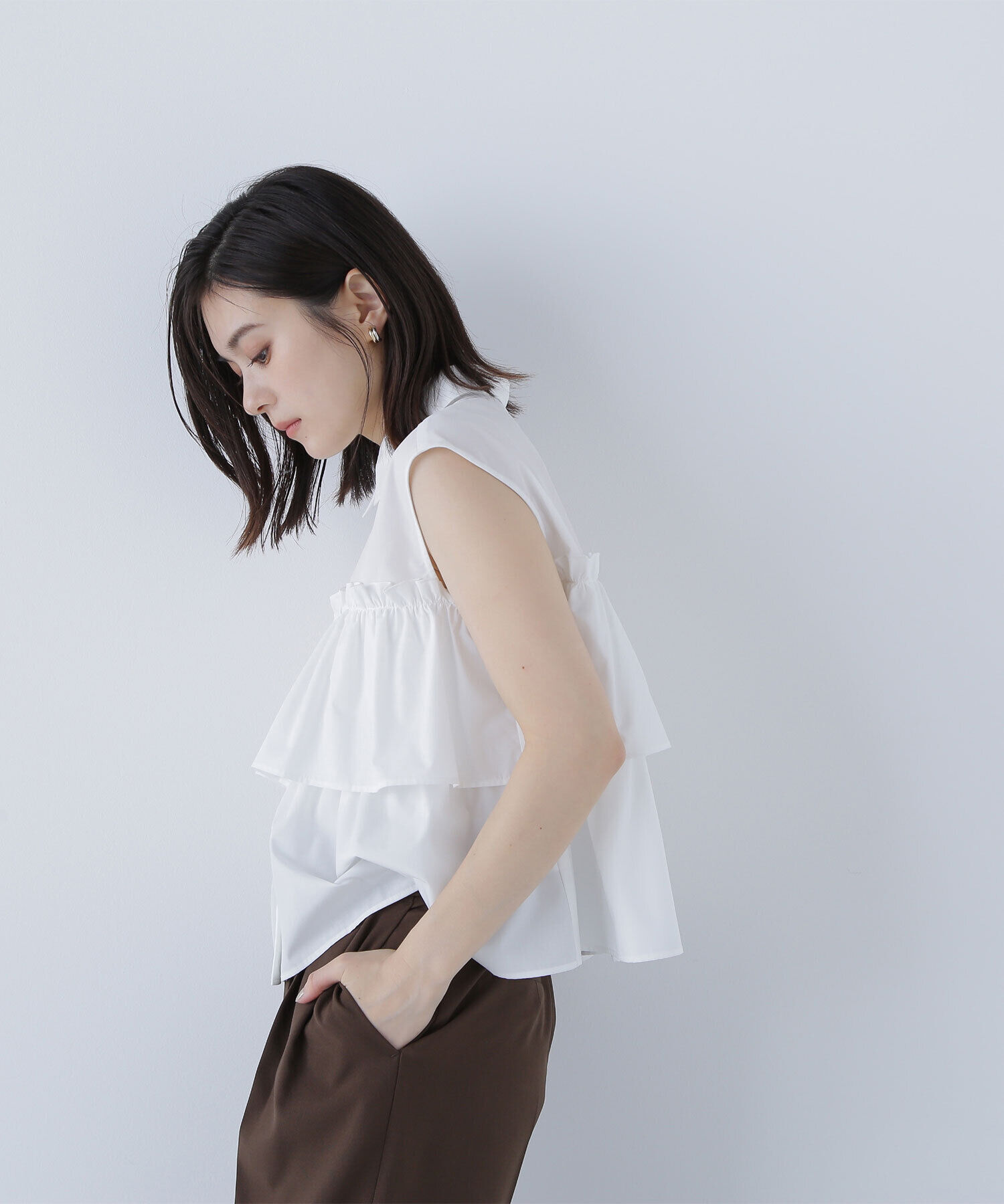  「ティアードフリルシャツ」|シャツ・ブラウス|