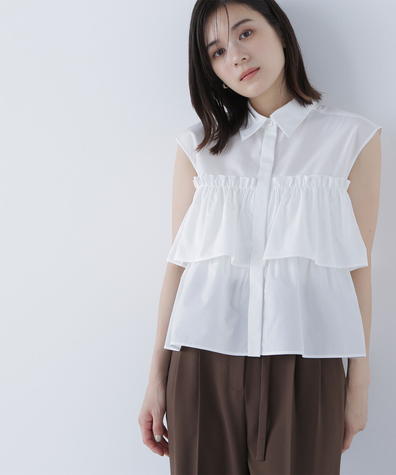  「ティアードフリルシャツ」|シャツ・ブラウス|
