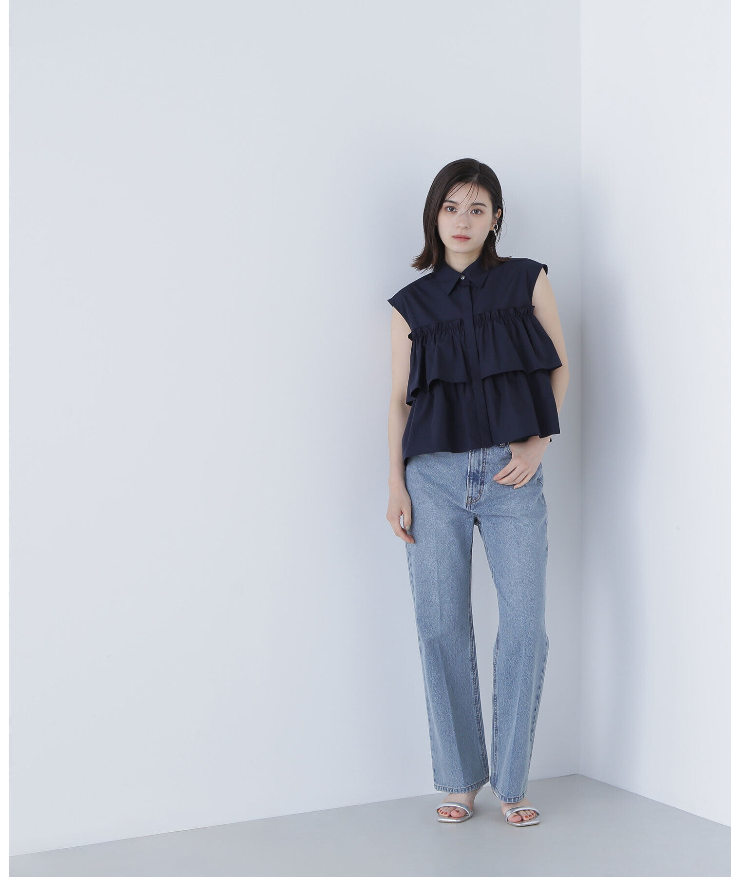  「ティアードフリルシャツ」|シャツ・ブラウス|