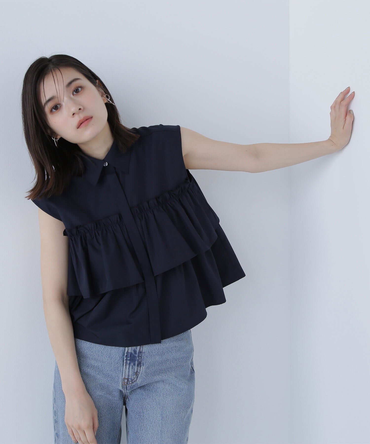  「ティアードフリルシャツ」|シャツ・ブラウス|