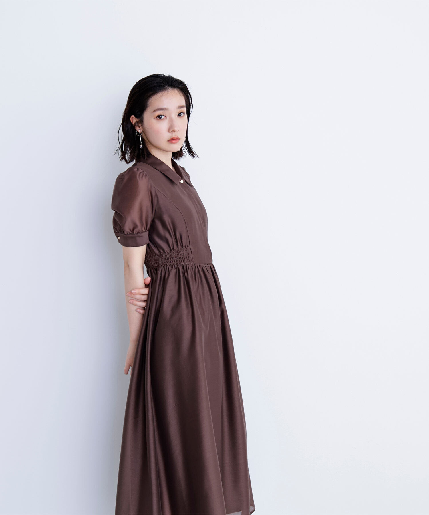  「シアーシャツワンピース」|ワンピース|