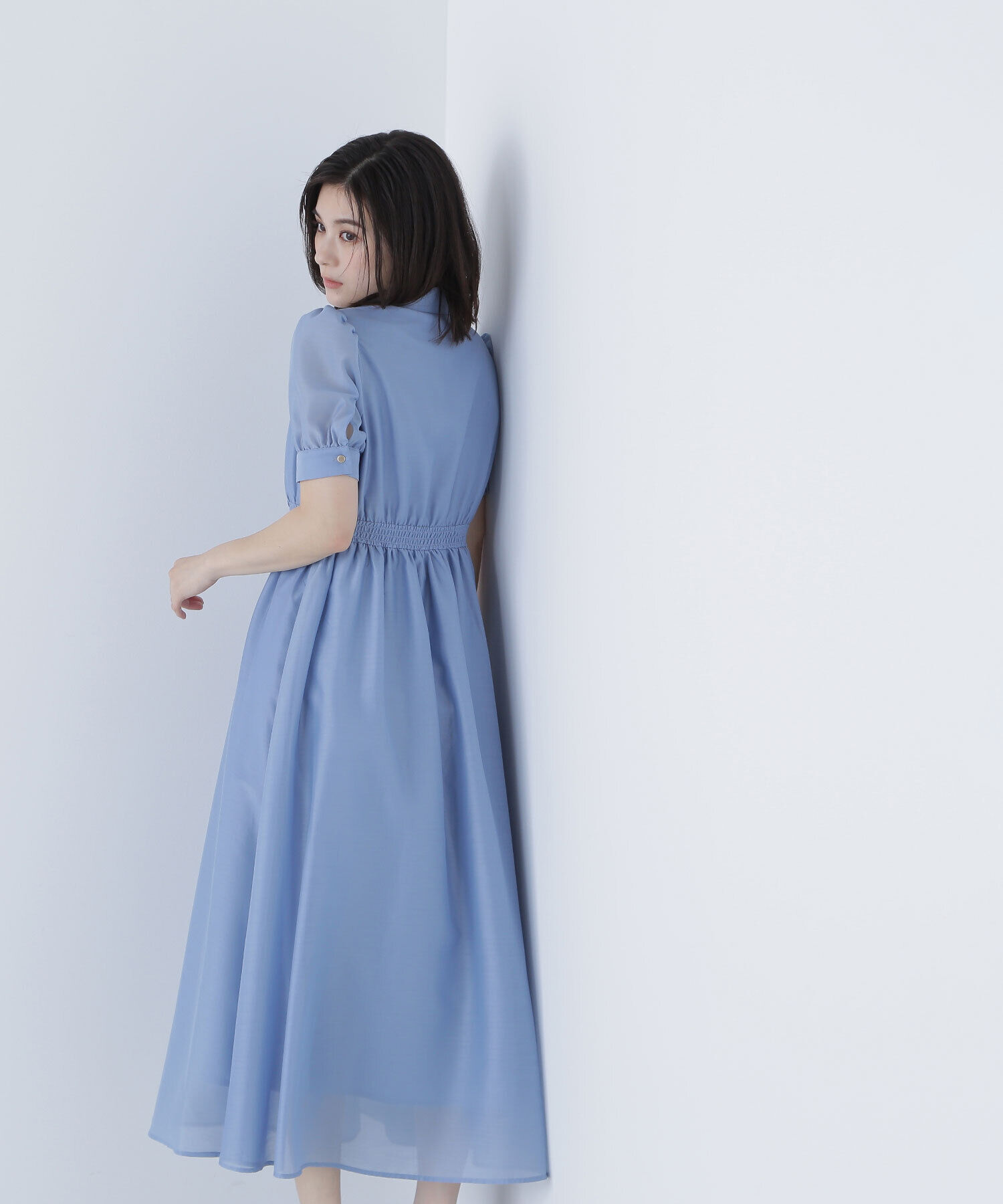  「シアーシャツワンピース」|ワンピース|