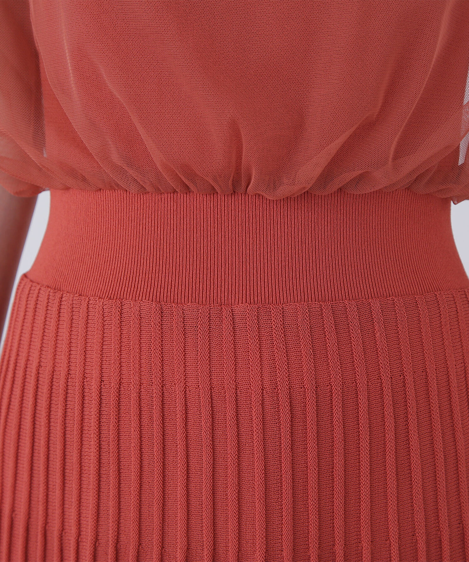  「チュールドッキングニットワンピース」|ワンピース|