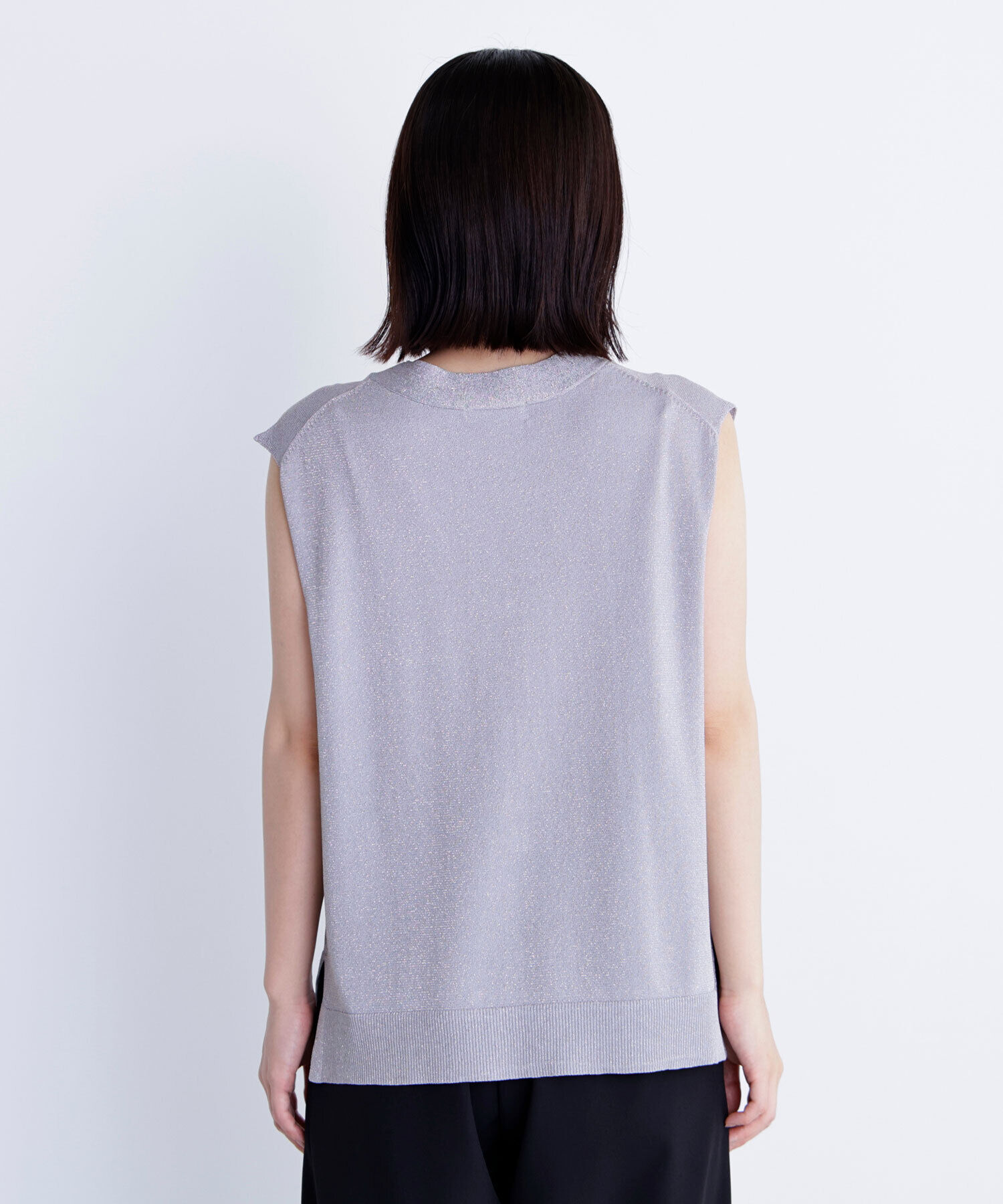  「スパークVネックニットベスト」|ニット・セーター|