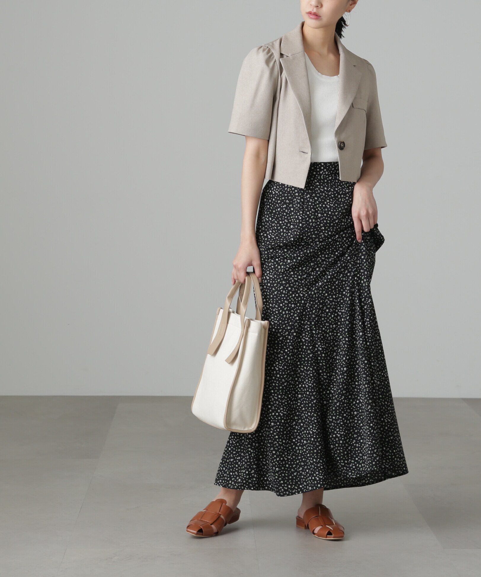  「[Sシリーズ対応商品]フラワープリントマーメイドスカート」|スカート|