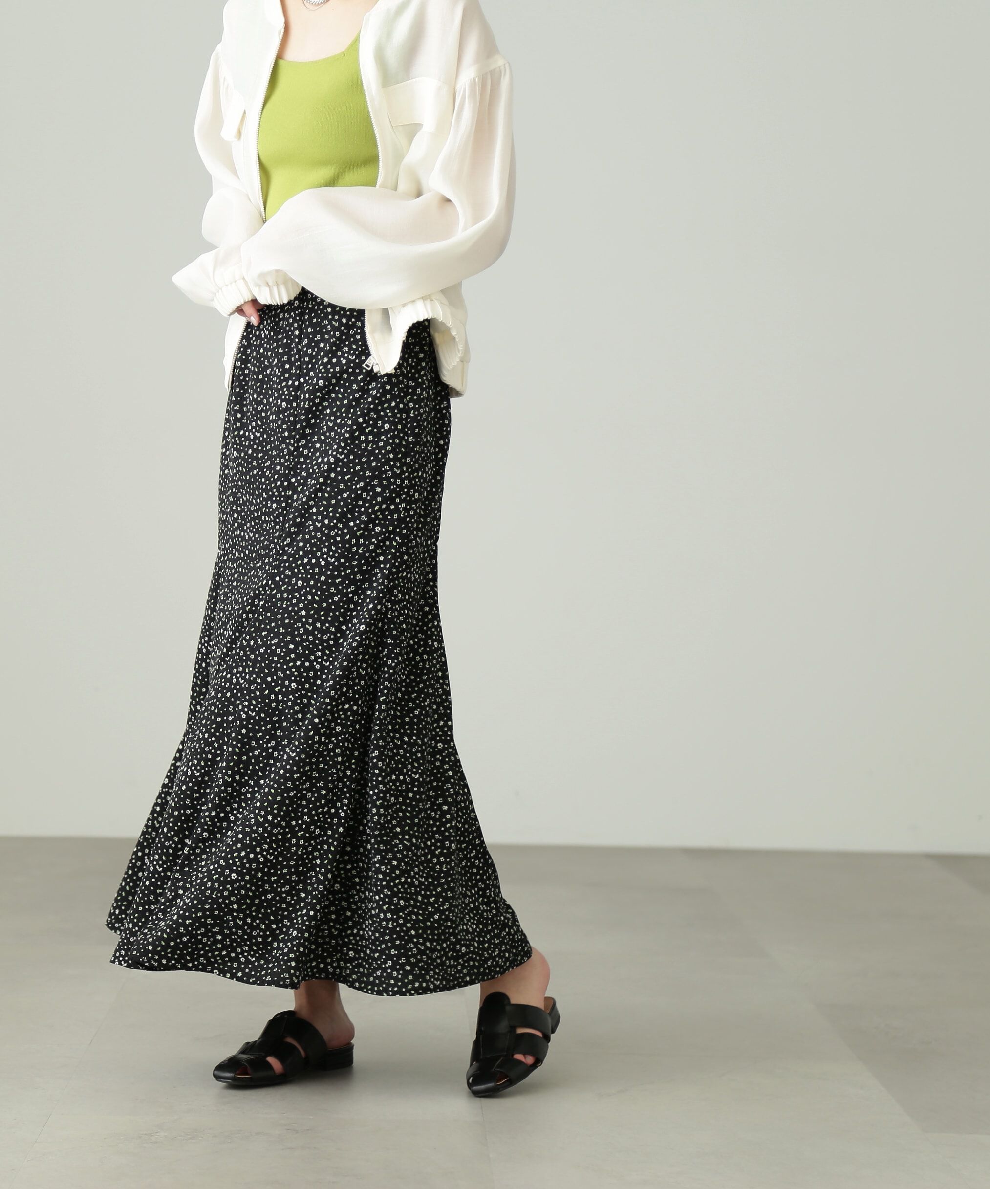  「[Sシリーズ対応商品]フラワープリントマーメイドスカート」|スカート|