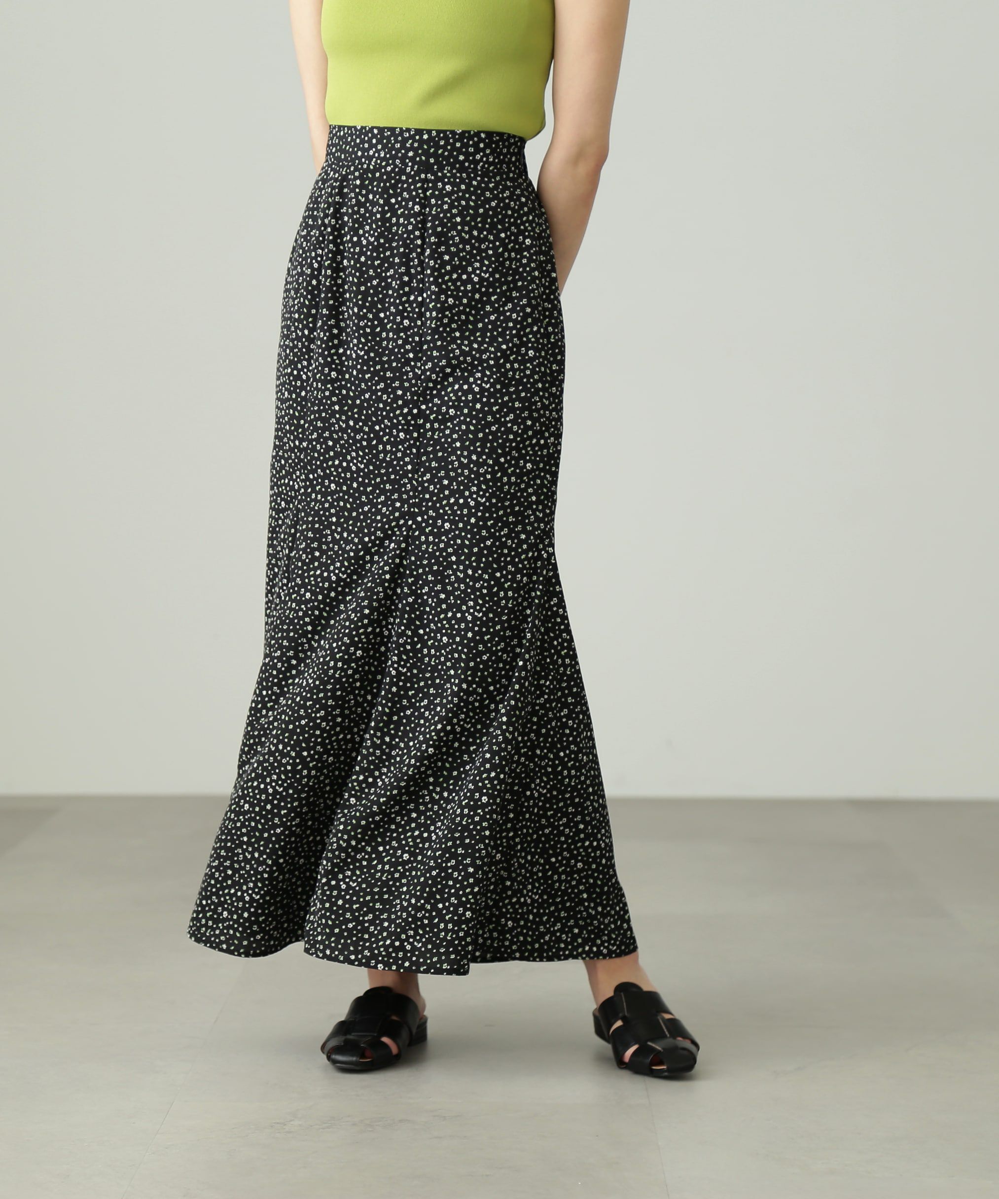  「[Sシリーズ対応商品]フラワープリントマーメイドスカート」|スカート|