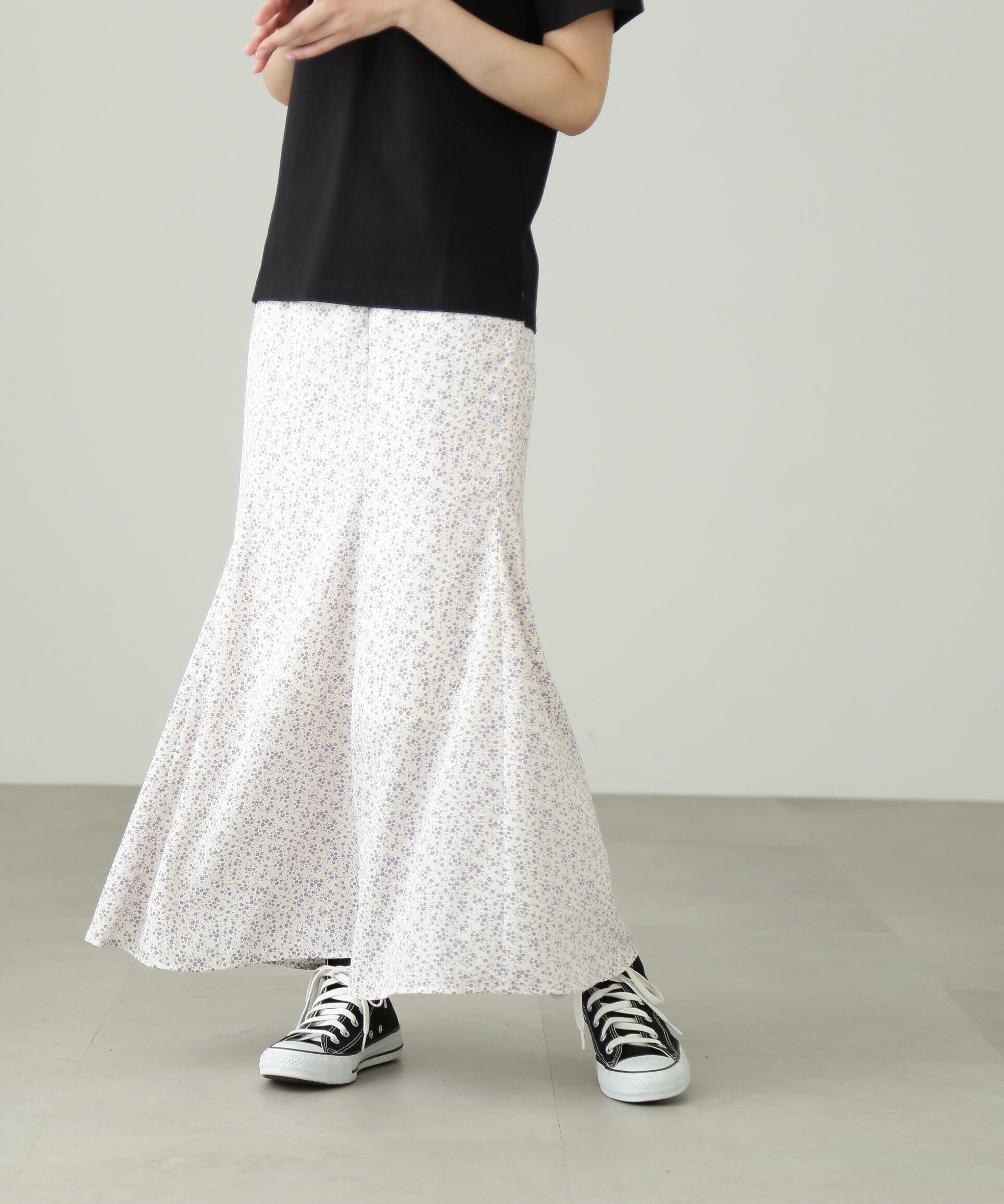  「[Sシリーズ対応商品]フラワープリントマーメイドスカート」|スカート|