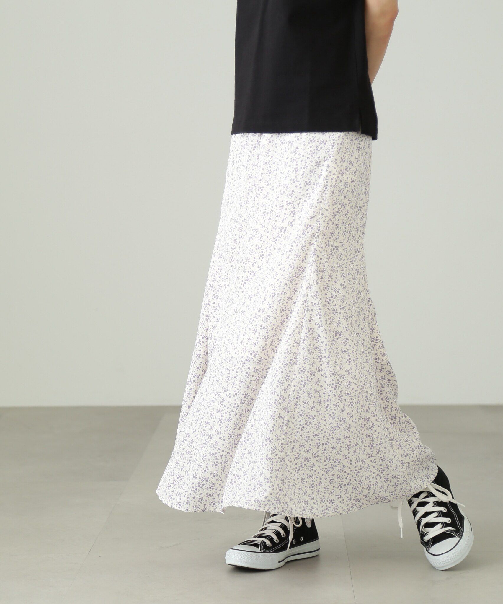  「[Sシリーズ対応商品]フラワープリントマーメイドスカート」|スカート|