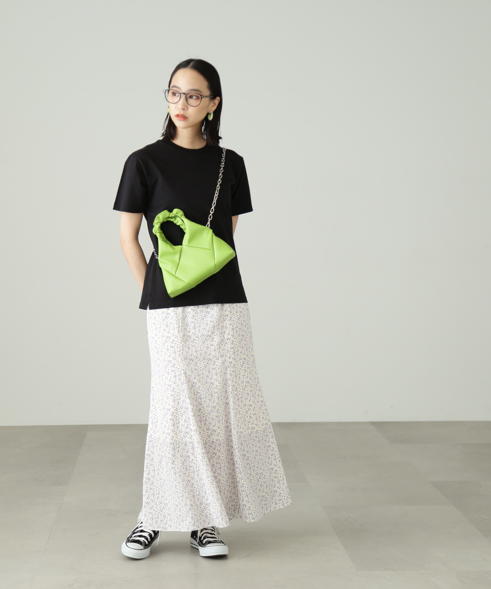  「[Sシリーズ対応商品]フラワープリントマーメイドスカート」|スカート|