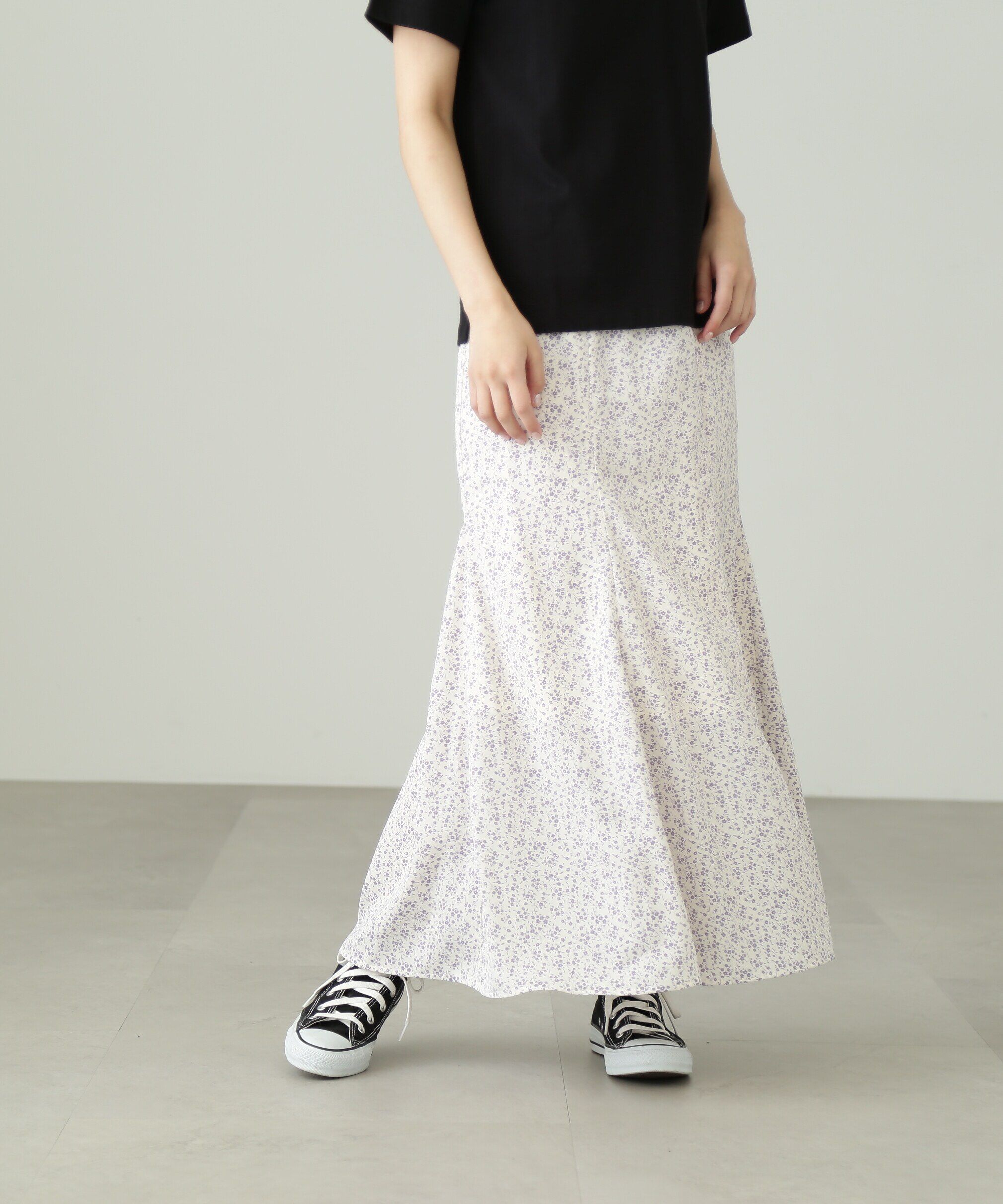  「[Sシリーズ対応商品]フラワープリントマーメイドスカート」|スカート|