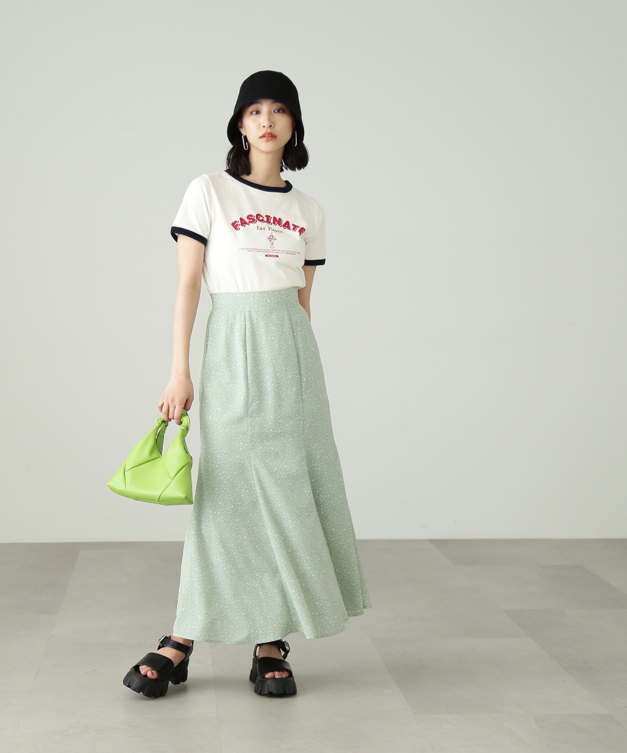  「[Sシリーズ対応商品]フラワープリントマーメイドスカート」|スカート|