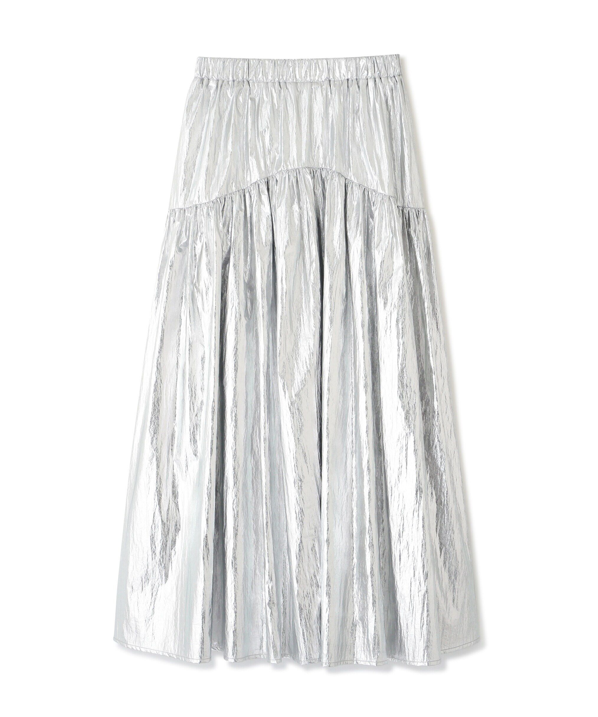  「メタリックティアードギャザースカート」|スカート|