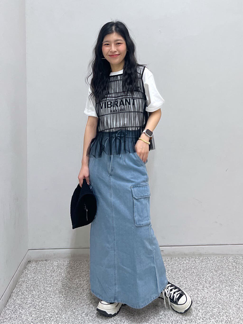  「[低身長サイズ/Sシリーズ]カーゴデニムナロースカート」|スカート|