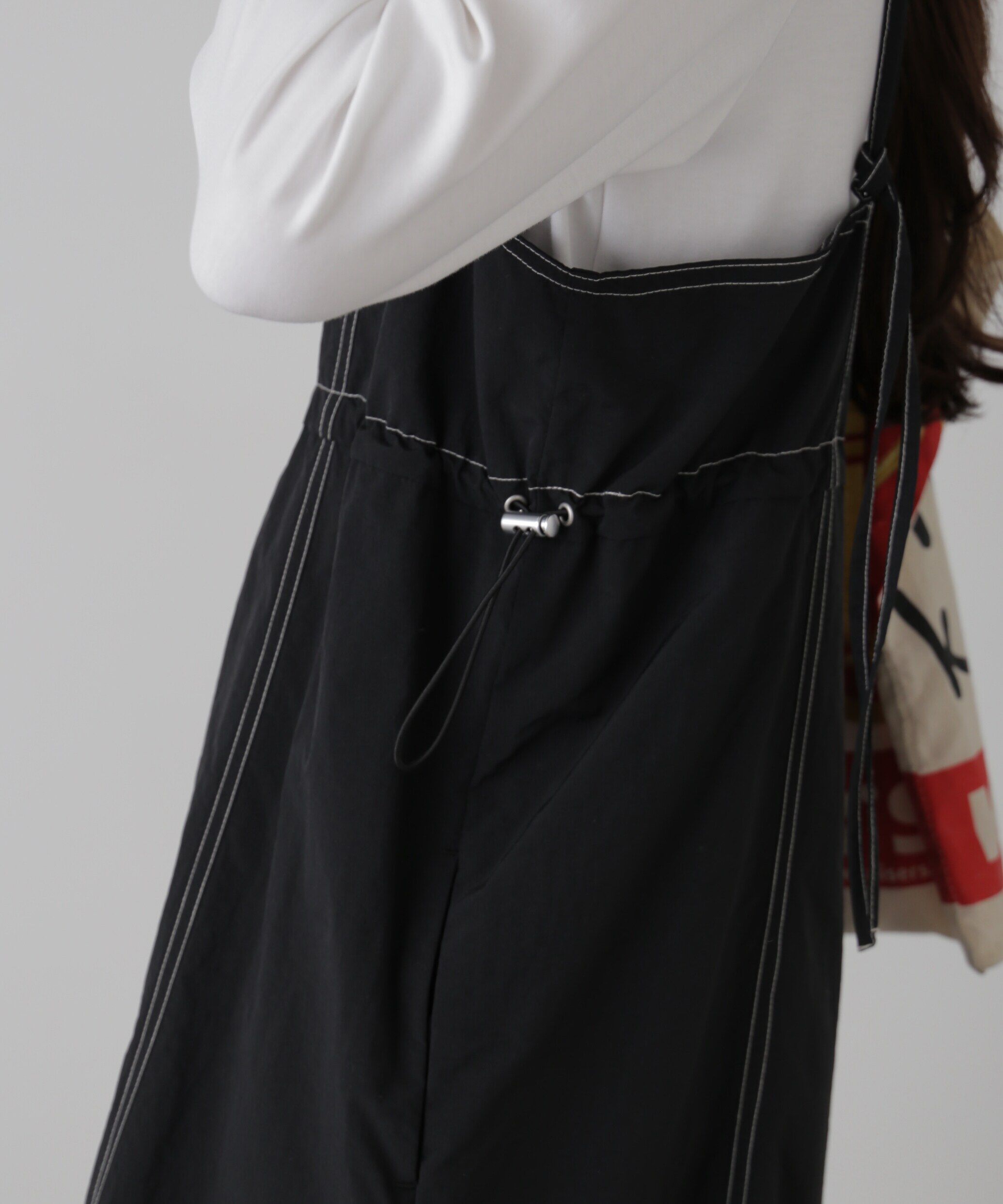  「配色ステッチナイロンキャミワンピース」|ワンピース|