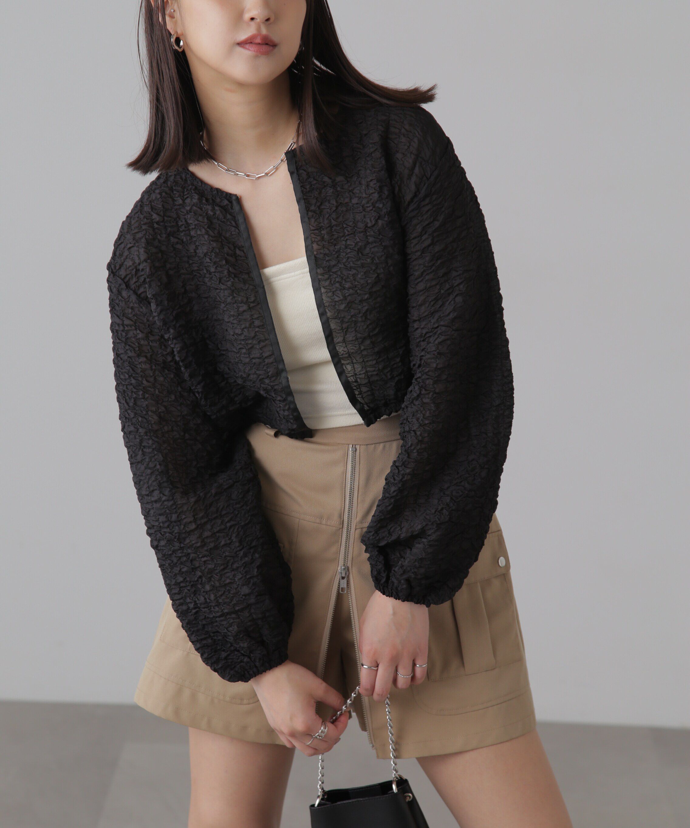  「ぽこぽこシアーブルゾン」|ブルゾン・スタジャン|