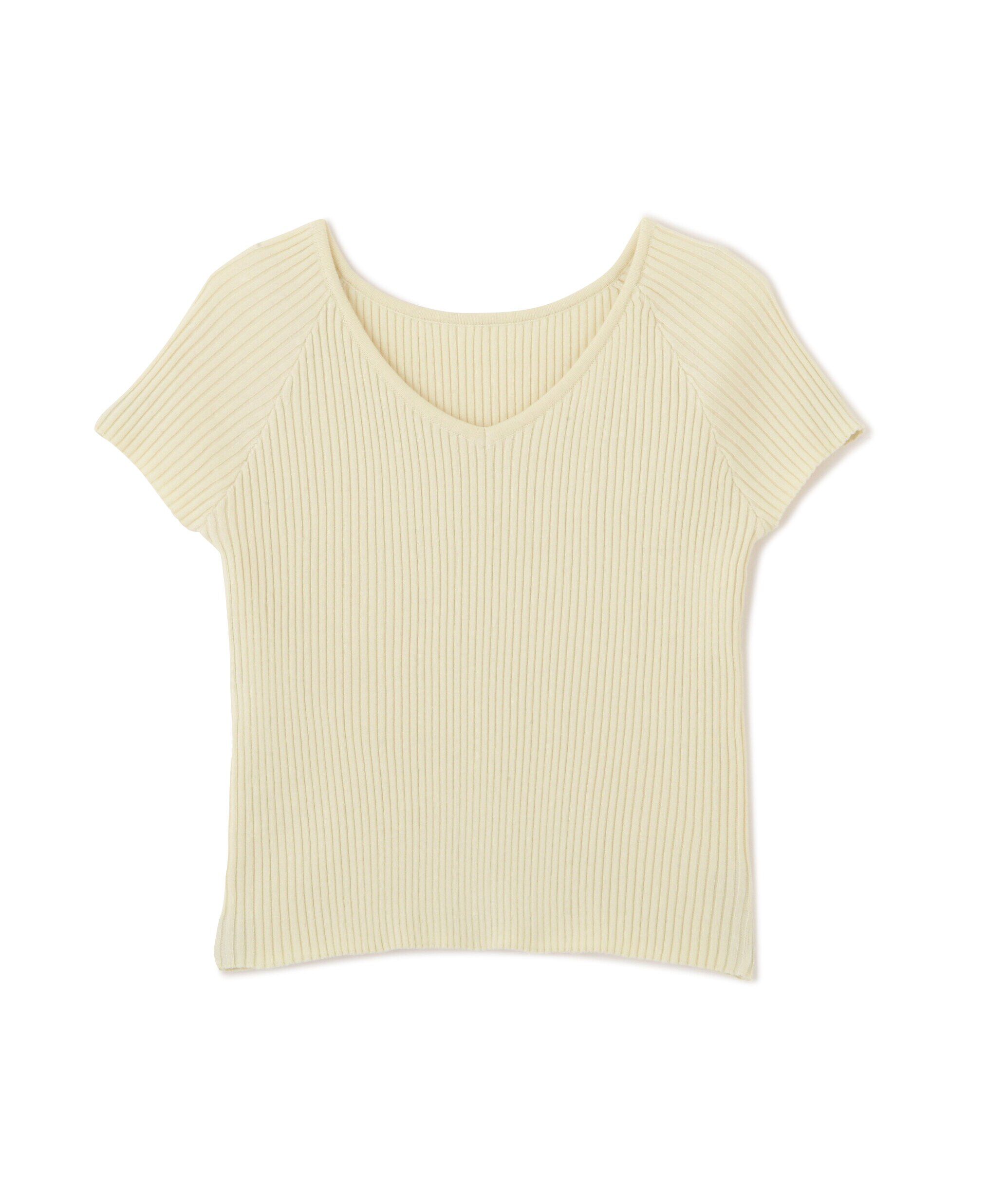  「前後2Wayフレンチスリーブリブニット」|ニット・セーター|