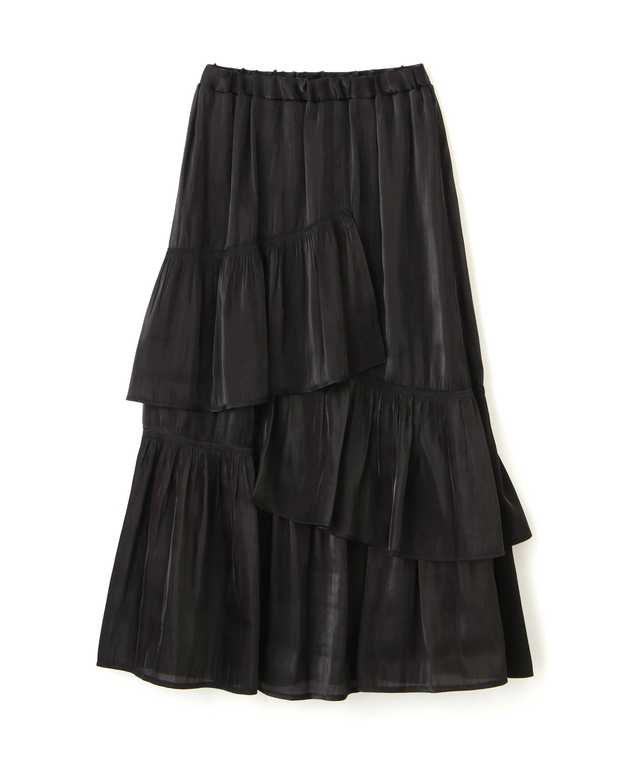  「アシメシャーリングティアードスカート」|スカート|