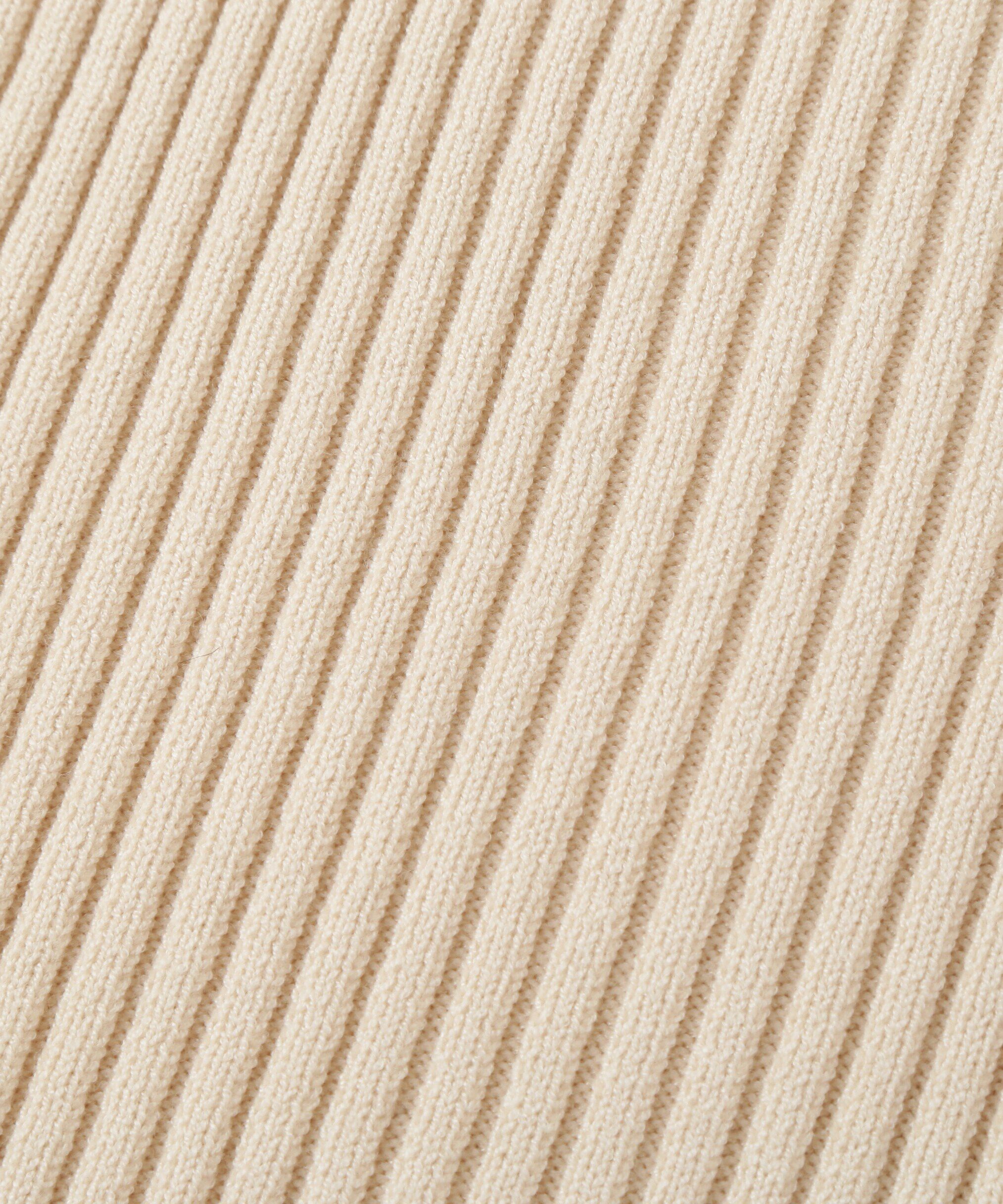  「フロントジップリブVネックニット」|ニット・セーター|