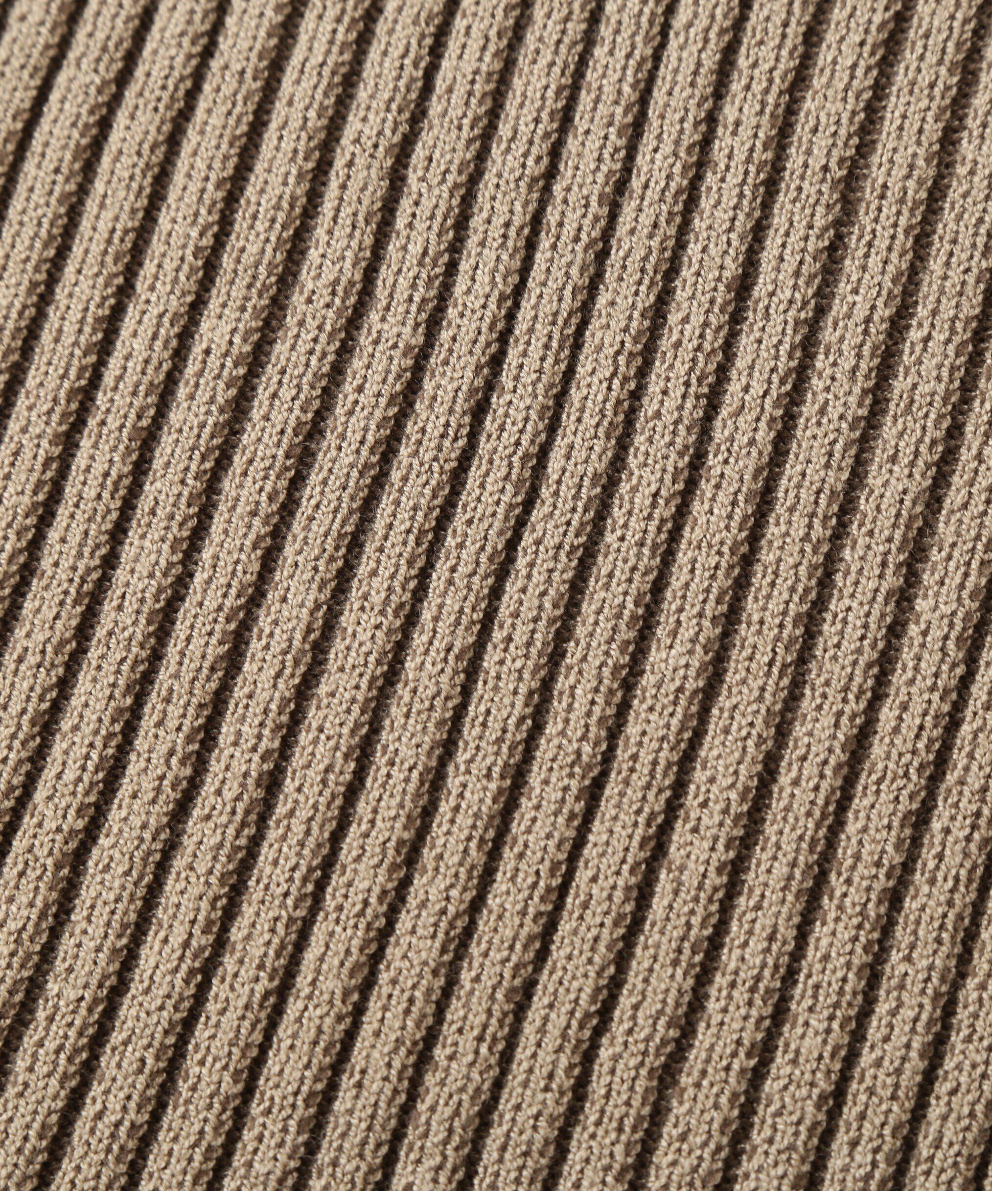  「フロントジップリブVネックニット」|ニット・セーター|