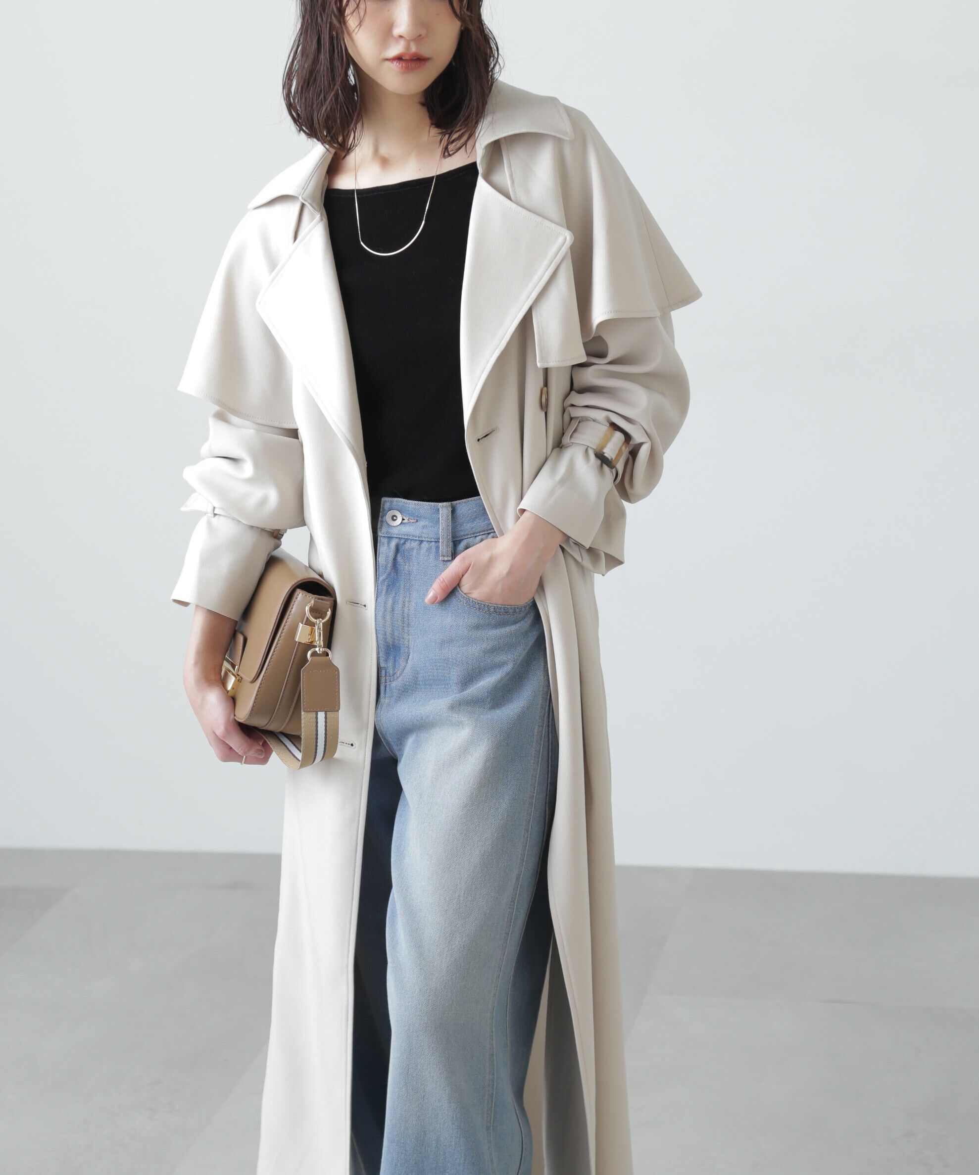  「ケープ付きロングトレンチコート」|その他|