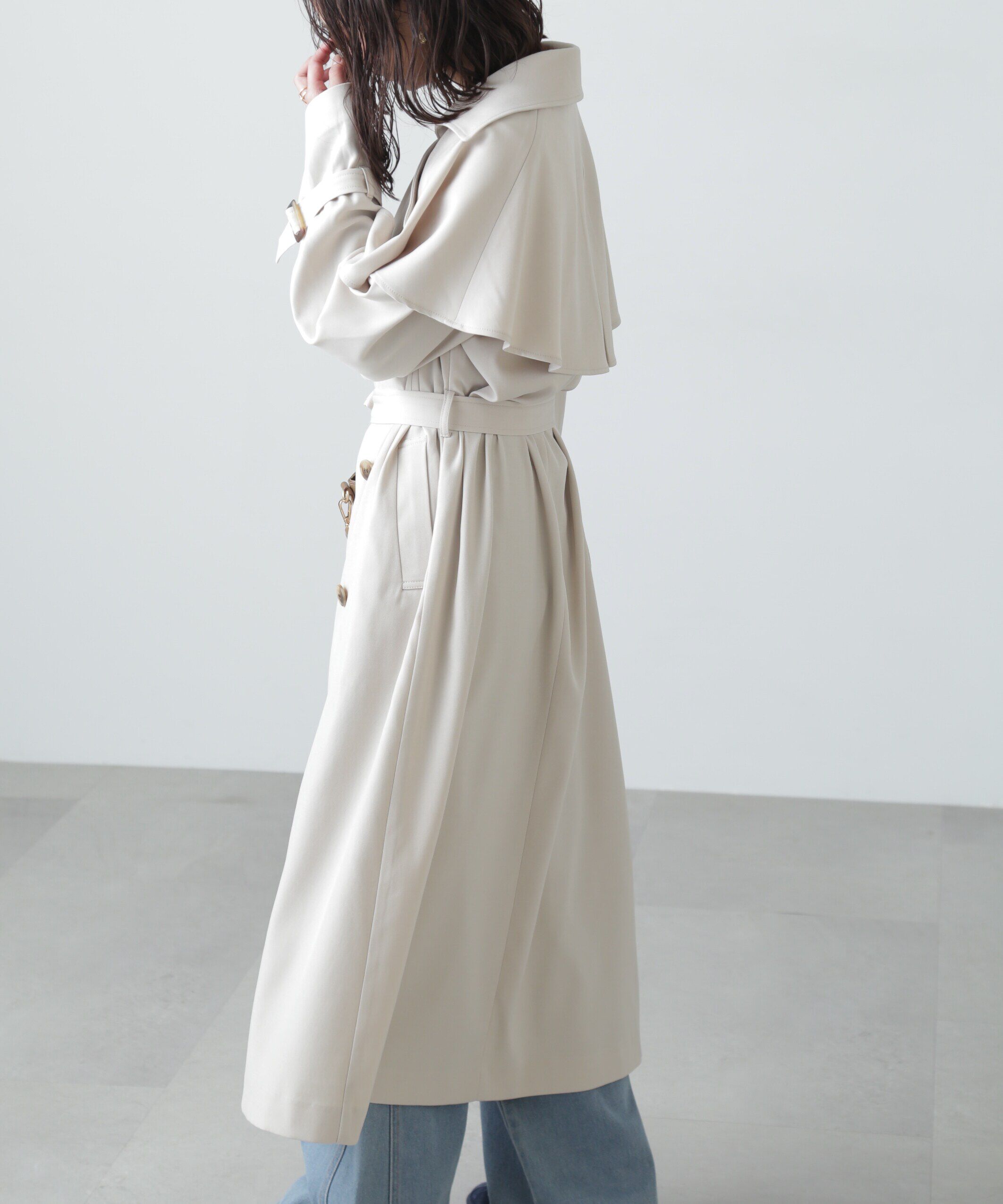  「ケープ付きロングトレンチコート」|その他|