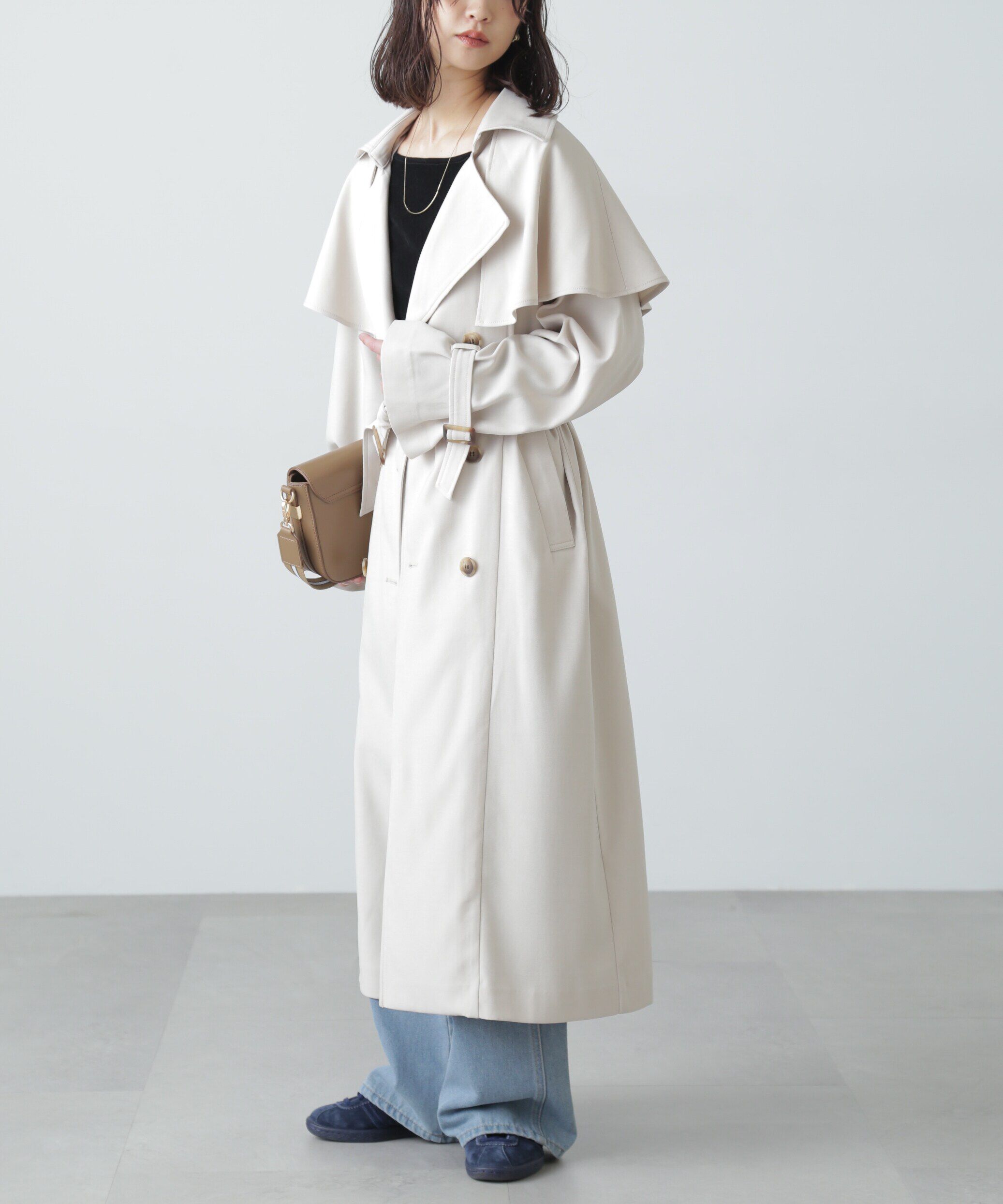  「ケープ付きロングトレンチコート」|その他|