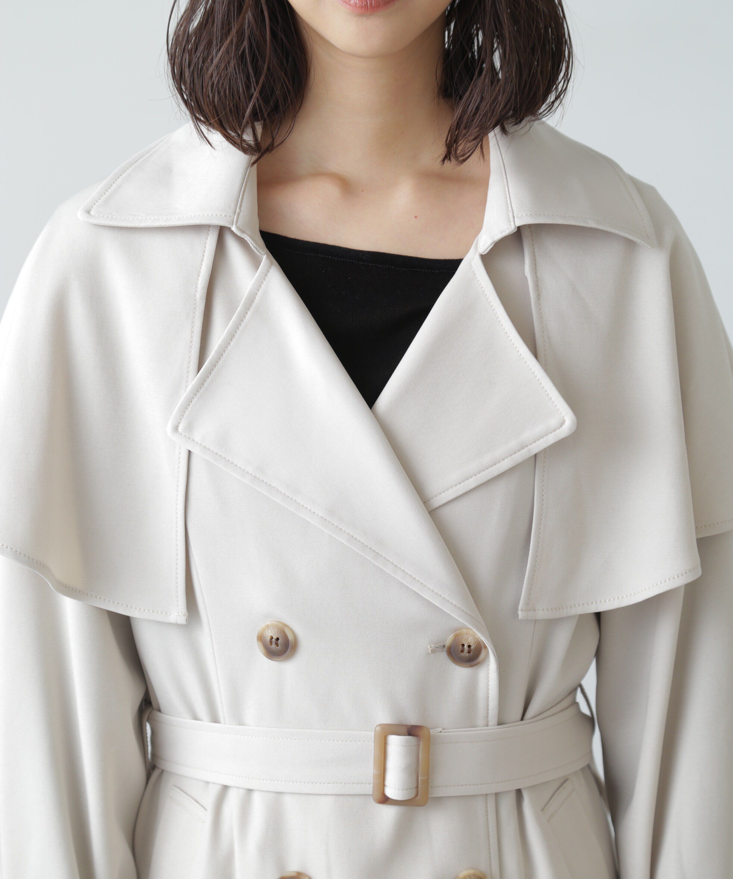  「ケープ付きロングトレンチコート」|その他|