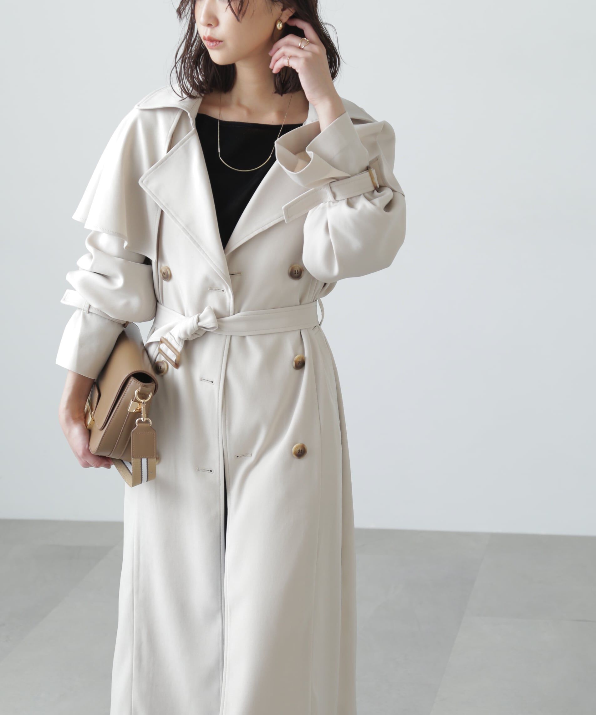  「ケープ付きロングトレンチコート」|その他|