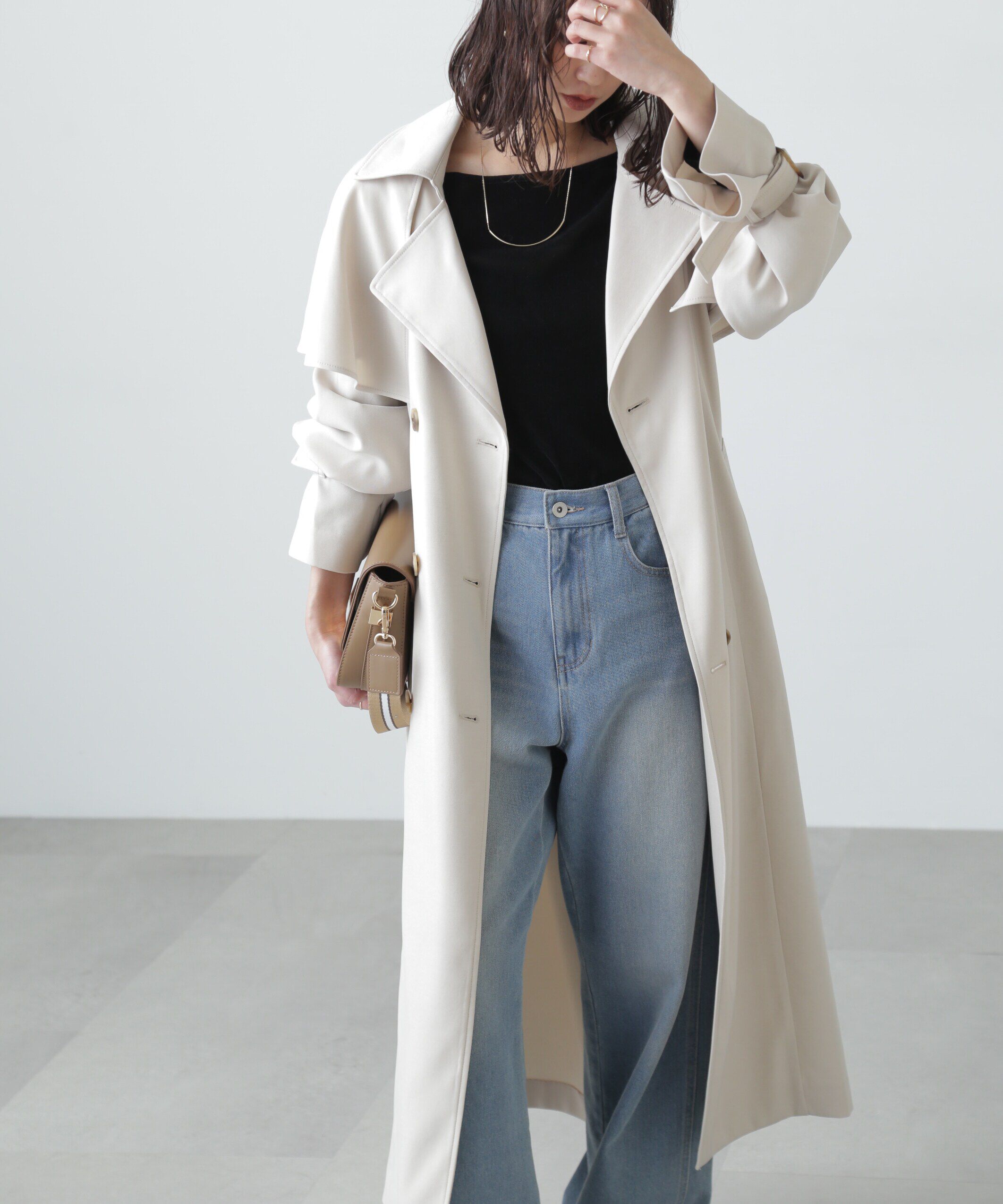  「ケープ付きロングトレンチコート」|その他|