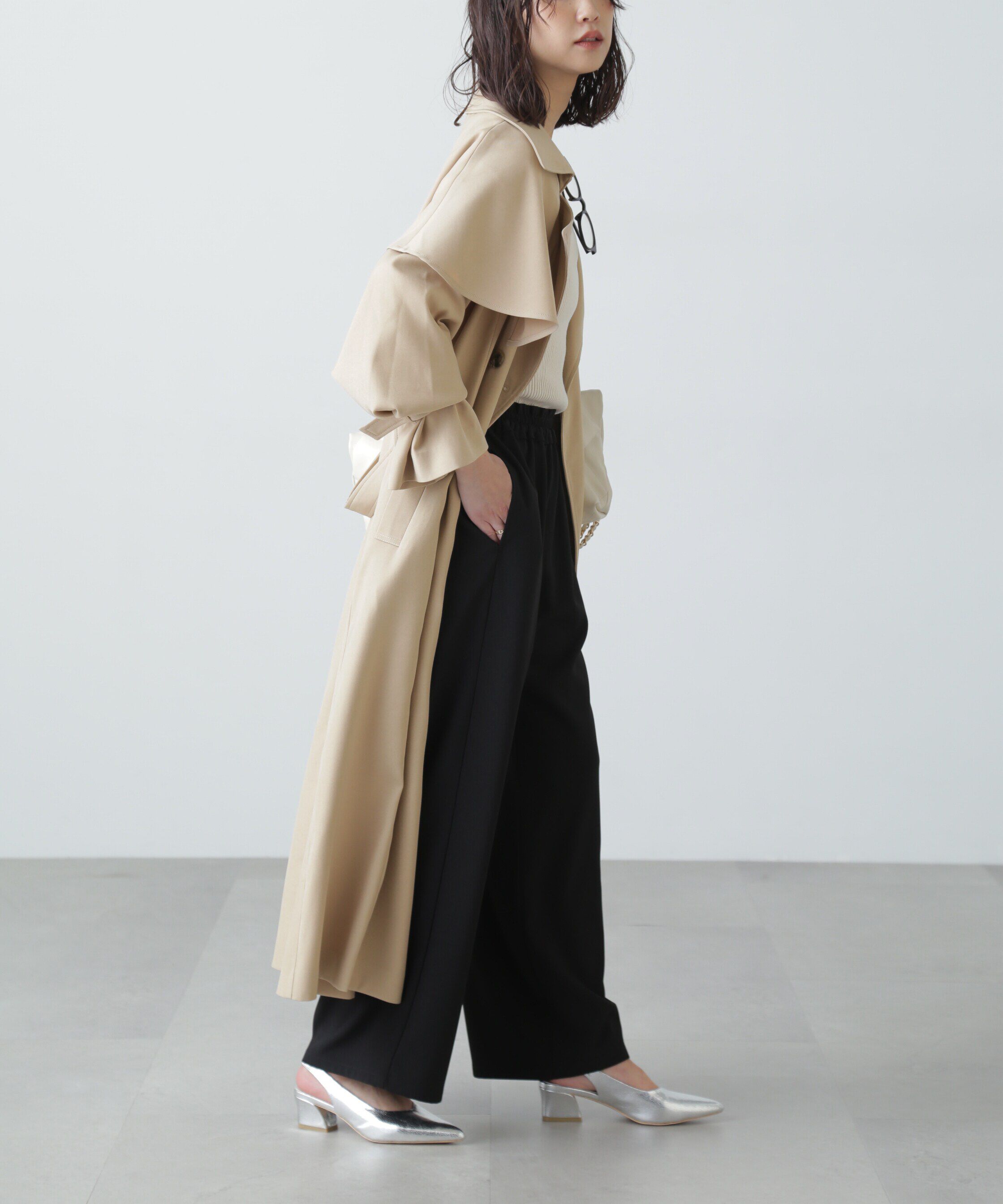  「ケープ付きロングトレンチコート」|その他|